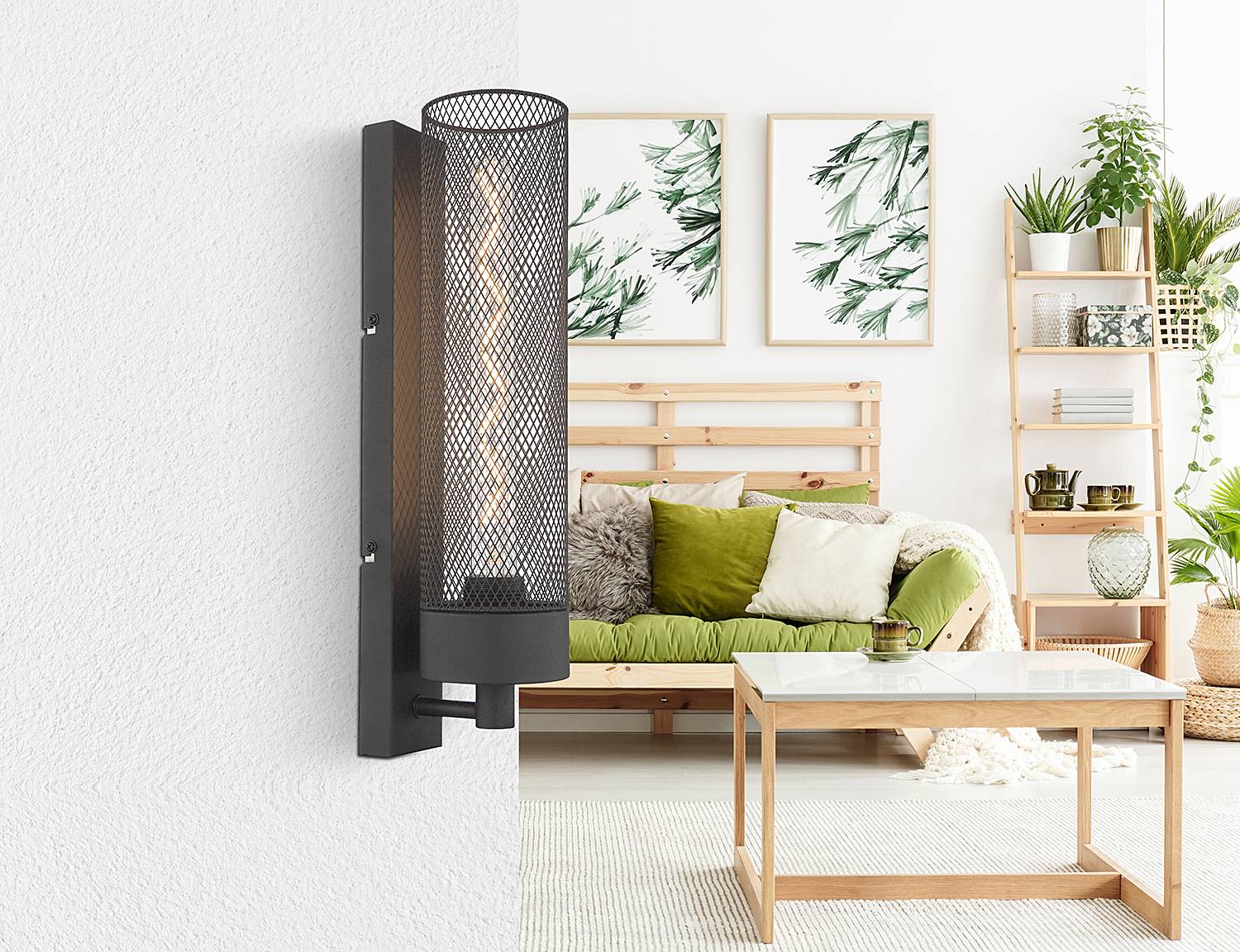 Wall lamp Hans 1-light Black