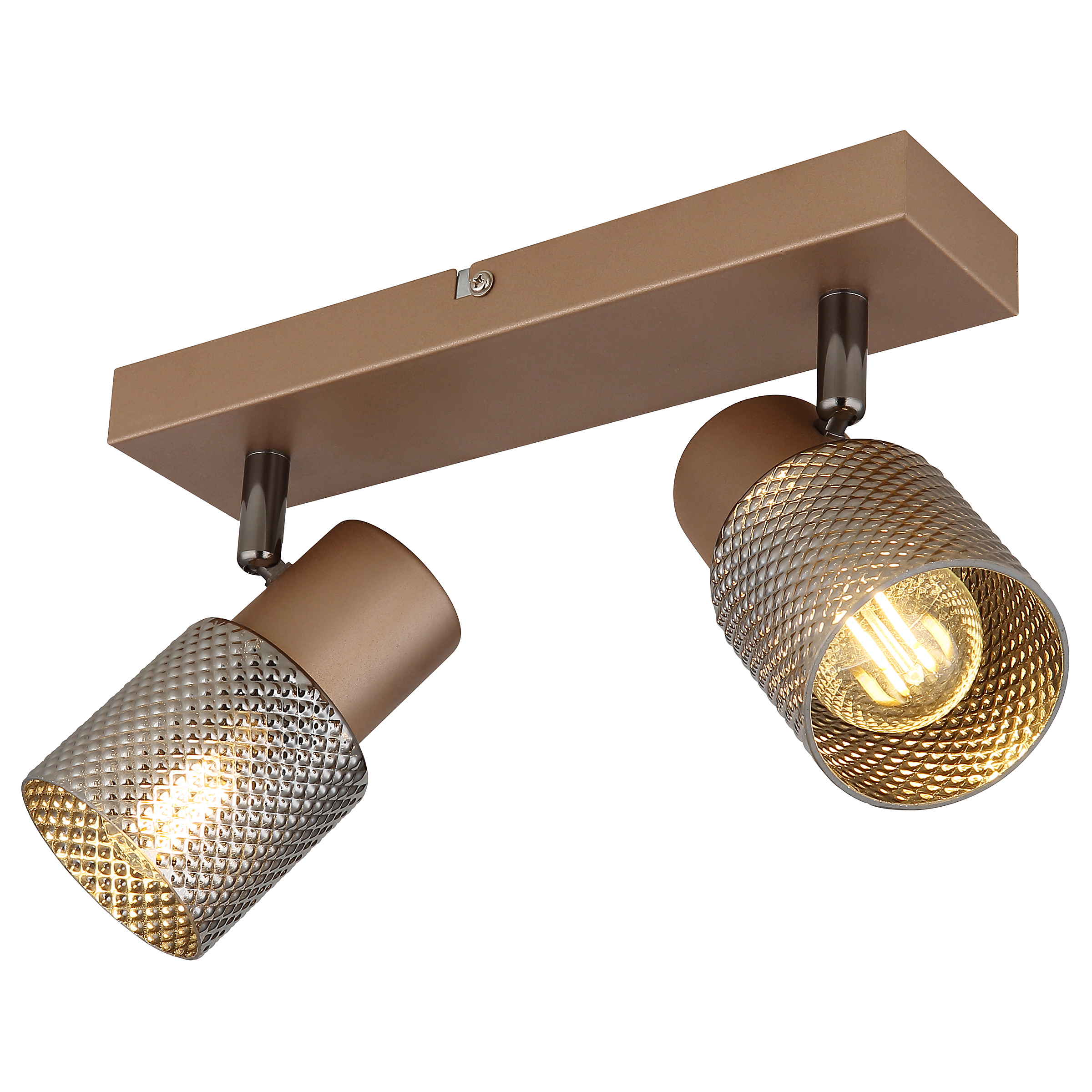 Ceiling lamp Satella Type F smoked glass / iron