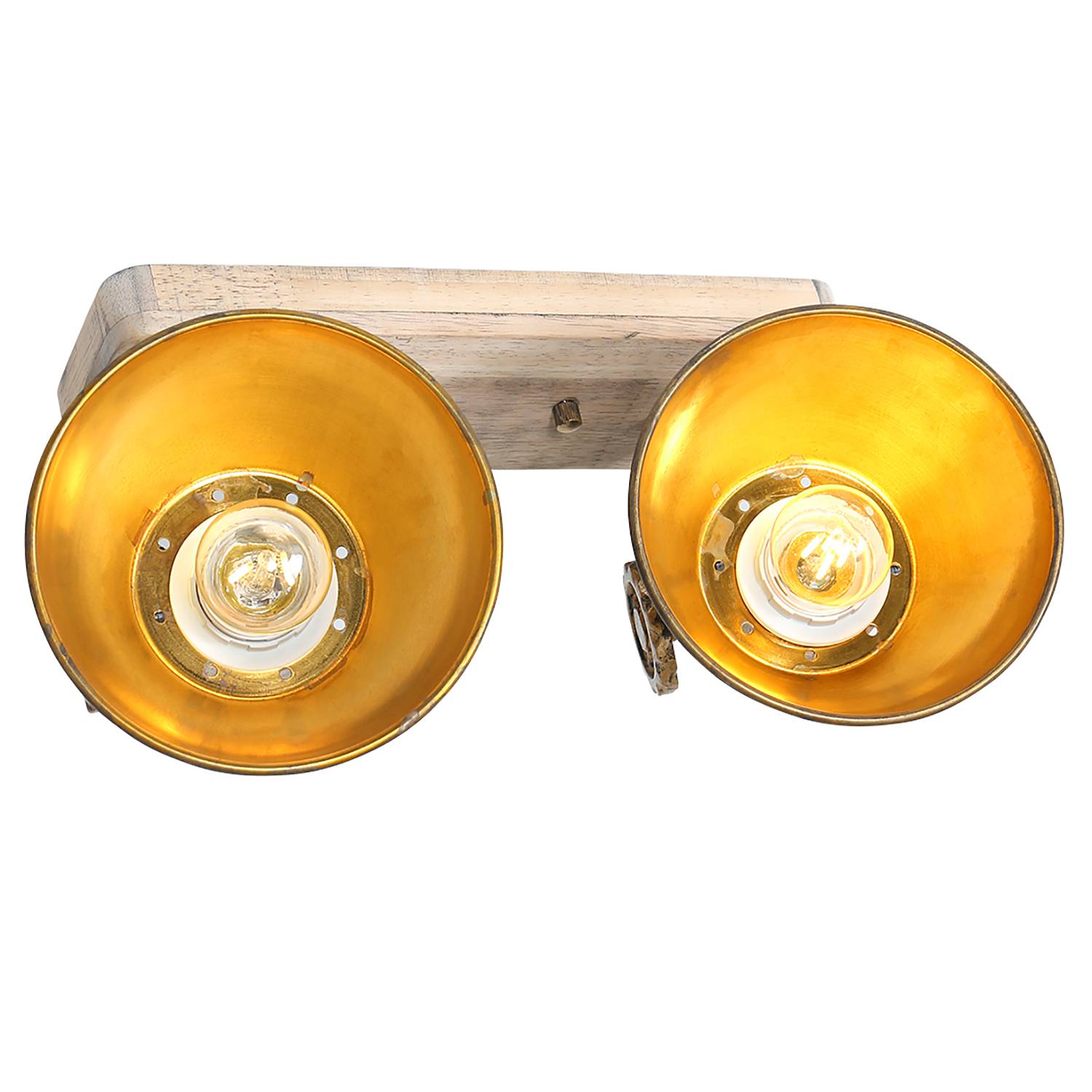 Deckenleuchte Gearwood VIII Eiche Massiv Gold