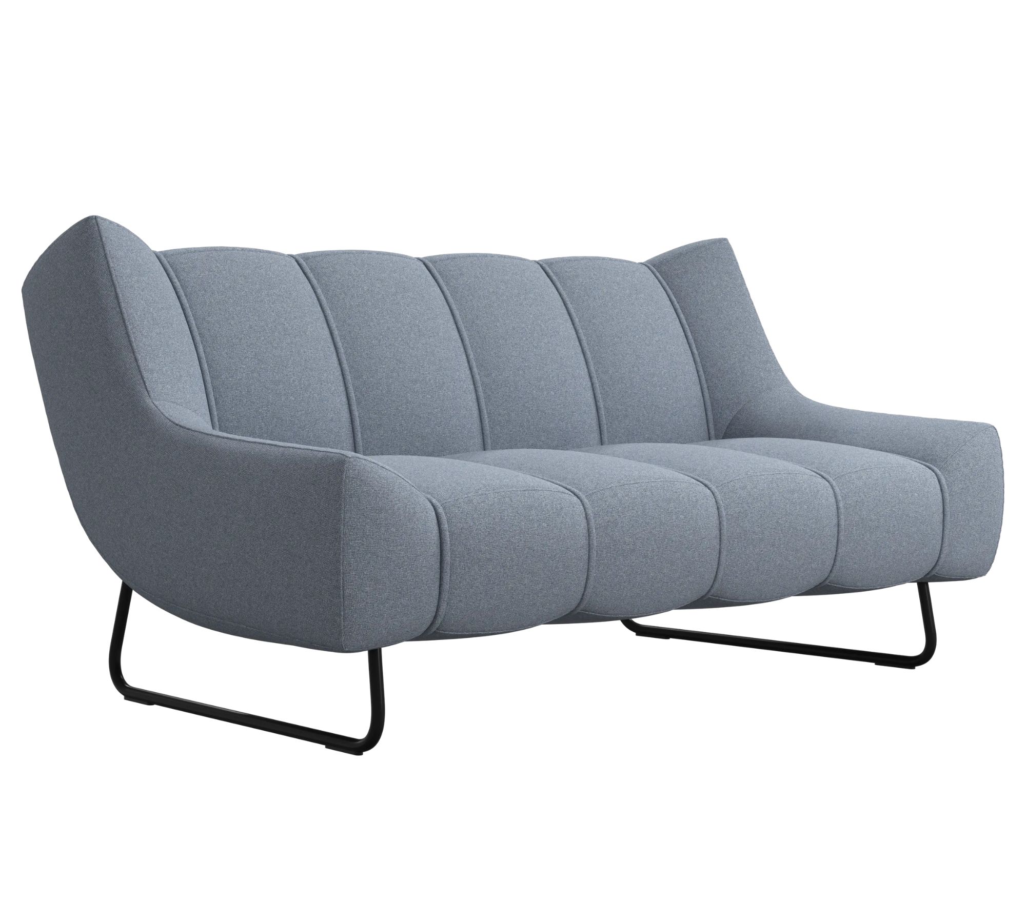 Nawabari Sofa 2-Sitzer Blend-Stoff Hellblau