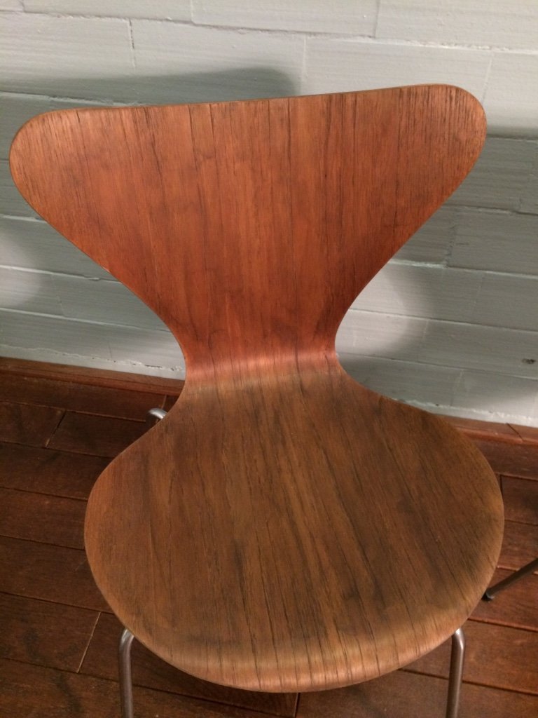 4x Vintage Arne Jacobsen 3107 Stuhl Schichtholz Braun