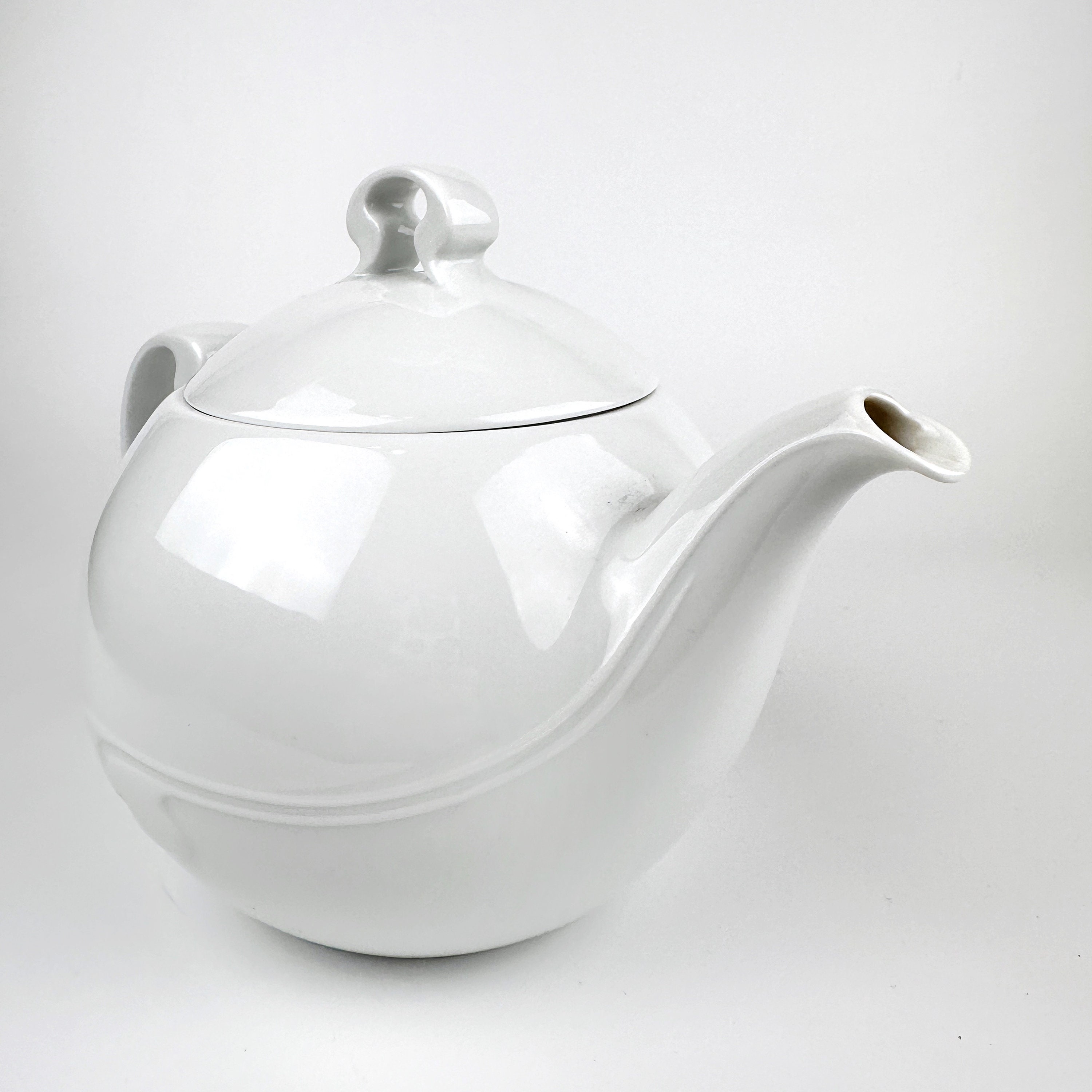 Asymmetry Teapot Porcelain 1980s