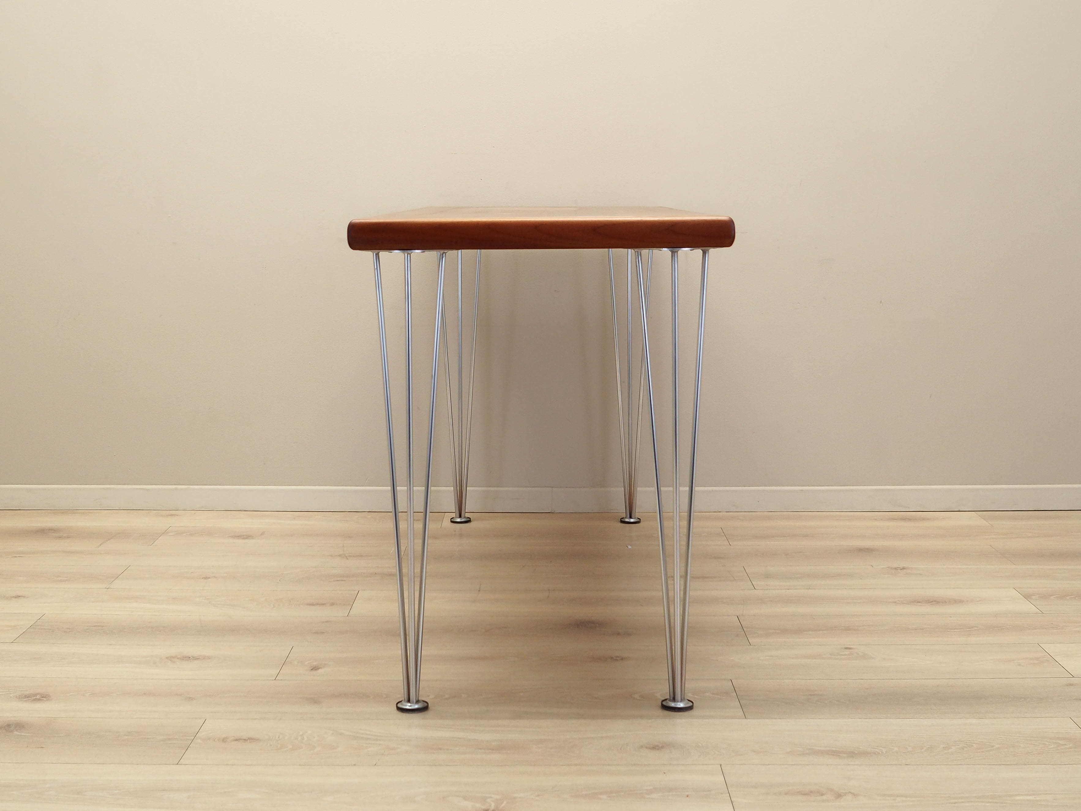 Schreibtisch Teakholz Metall Braun 1970er Jahre