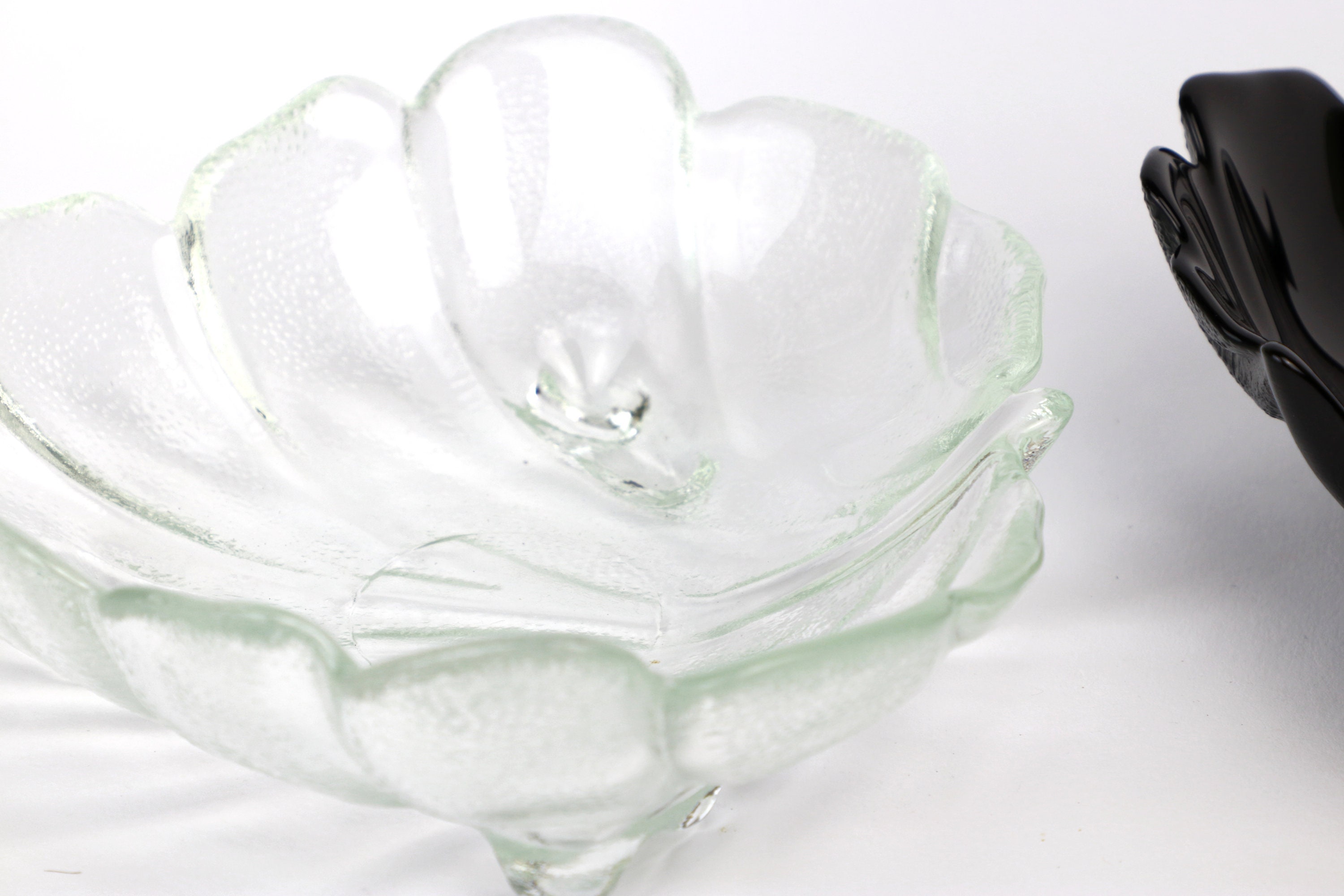 2x Vintage bowl glass 1980s