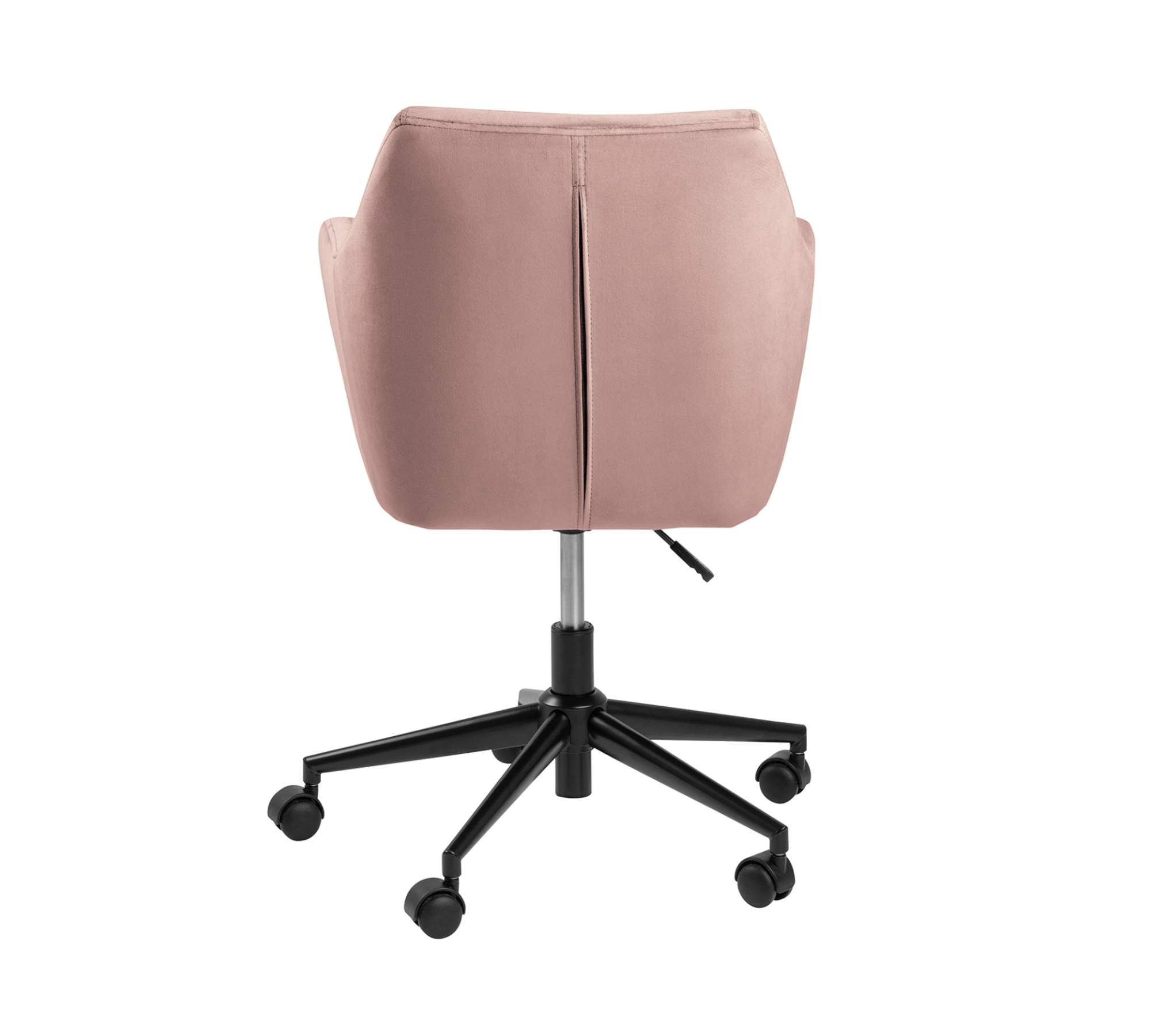 Bürodrehstuhl Samt Metall Altrosa