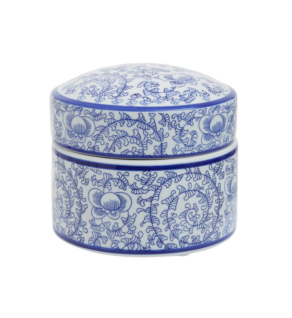 Calix Großer Schmuckschatulle Blau Weiß