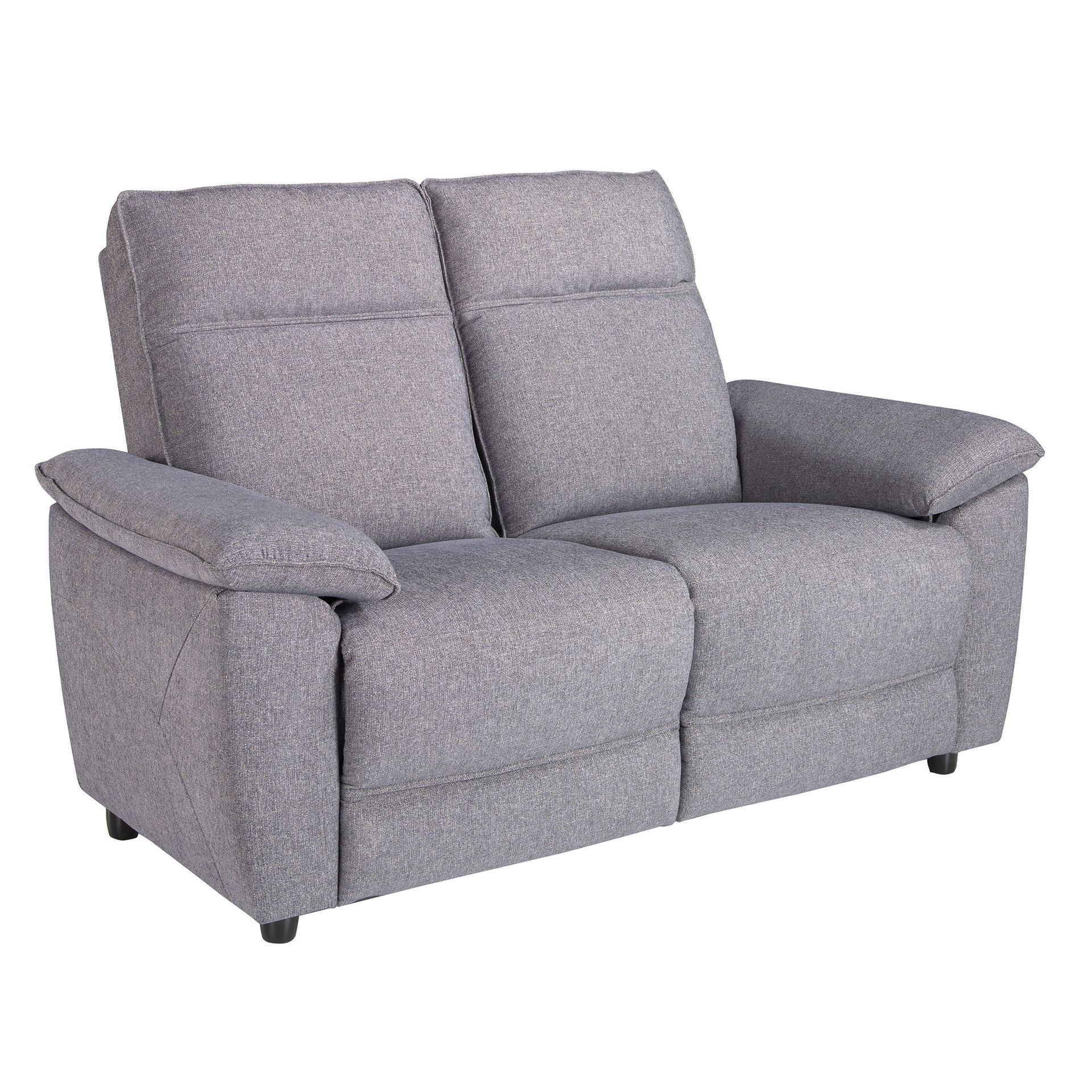 Sofa 2-Sitzer Textil Grau