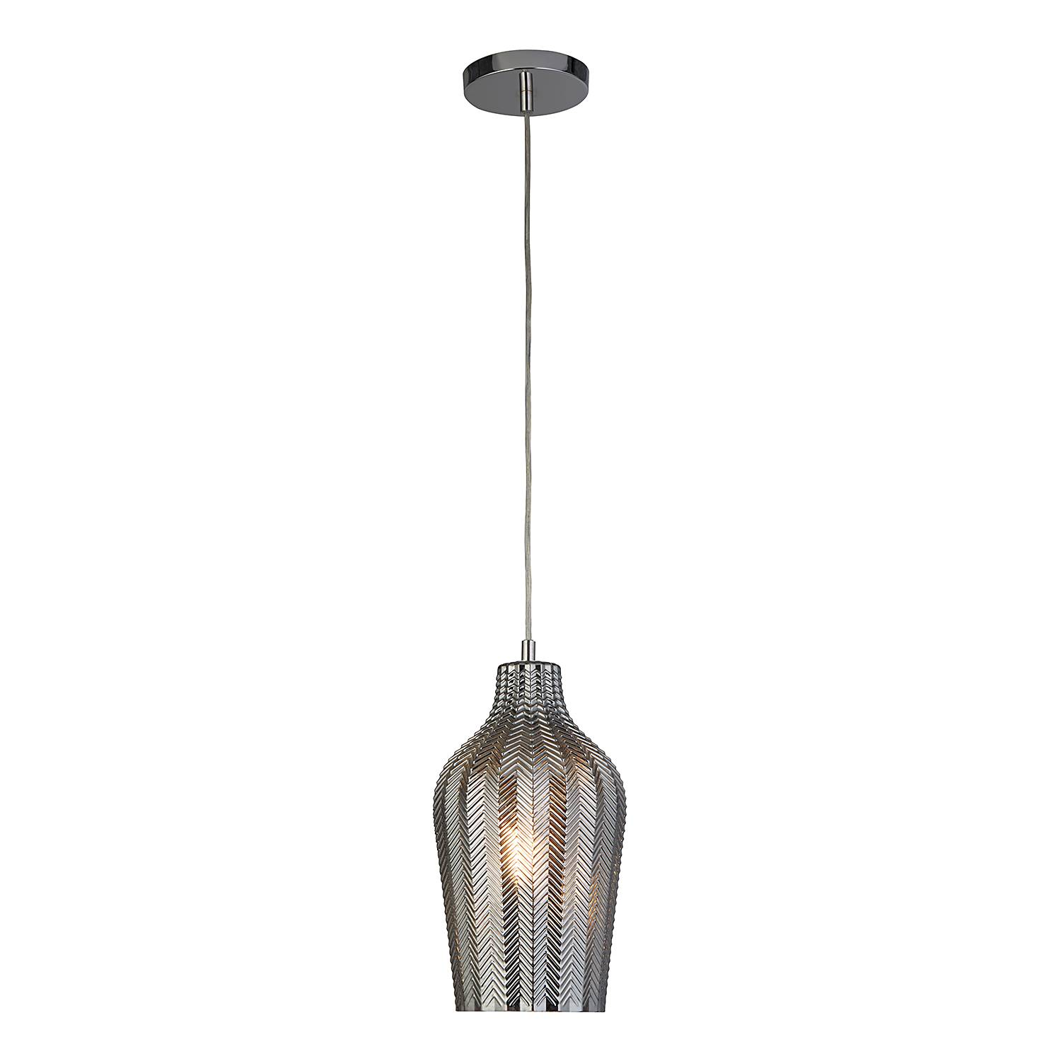 Pendelleuchte Chevron Silber 