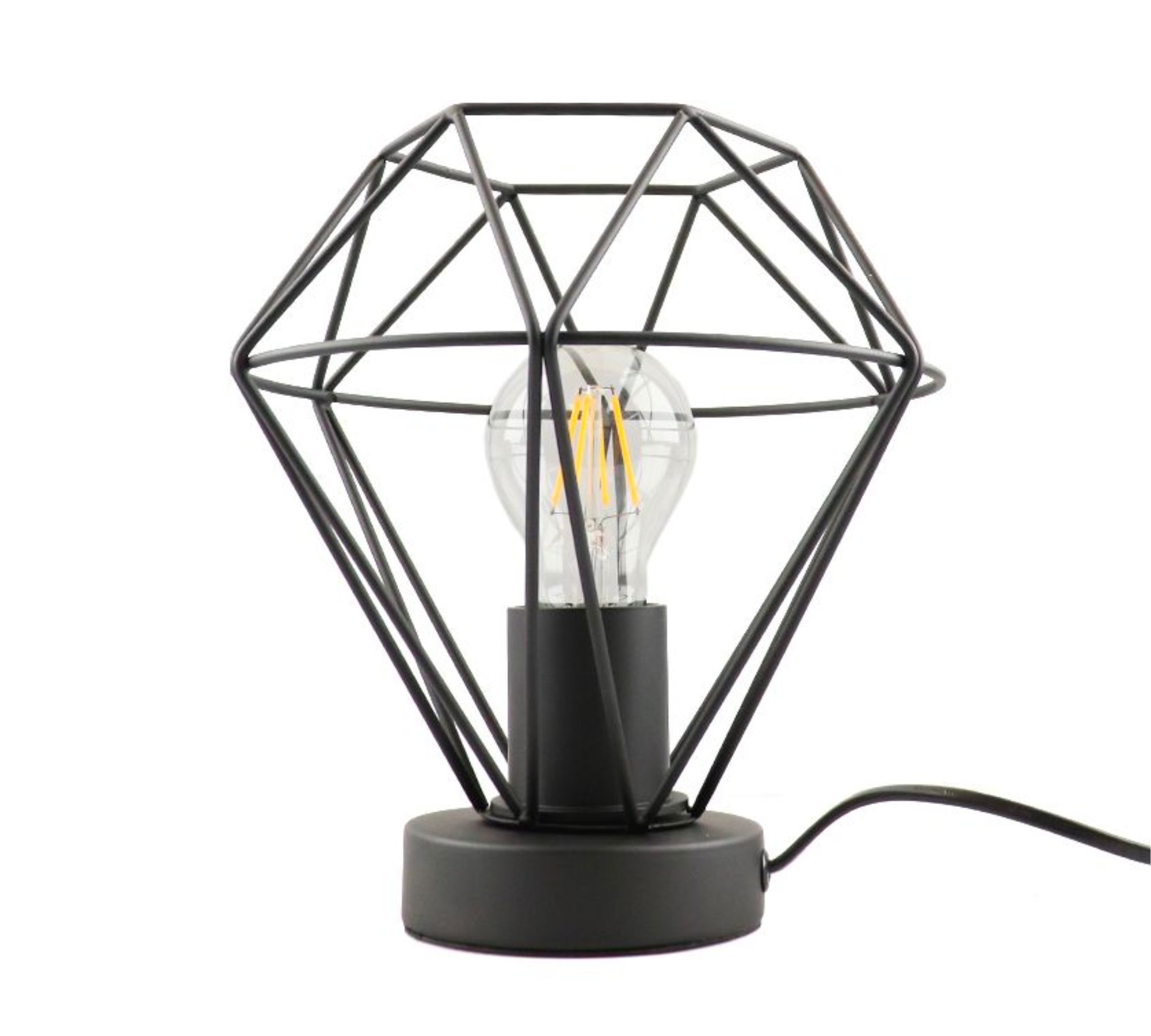 Tischlampe Geometrie Metall Schwarz