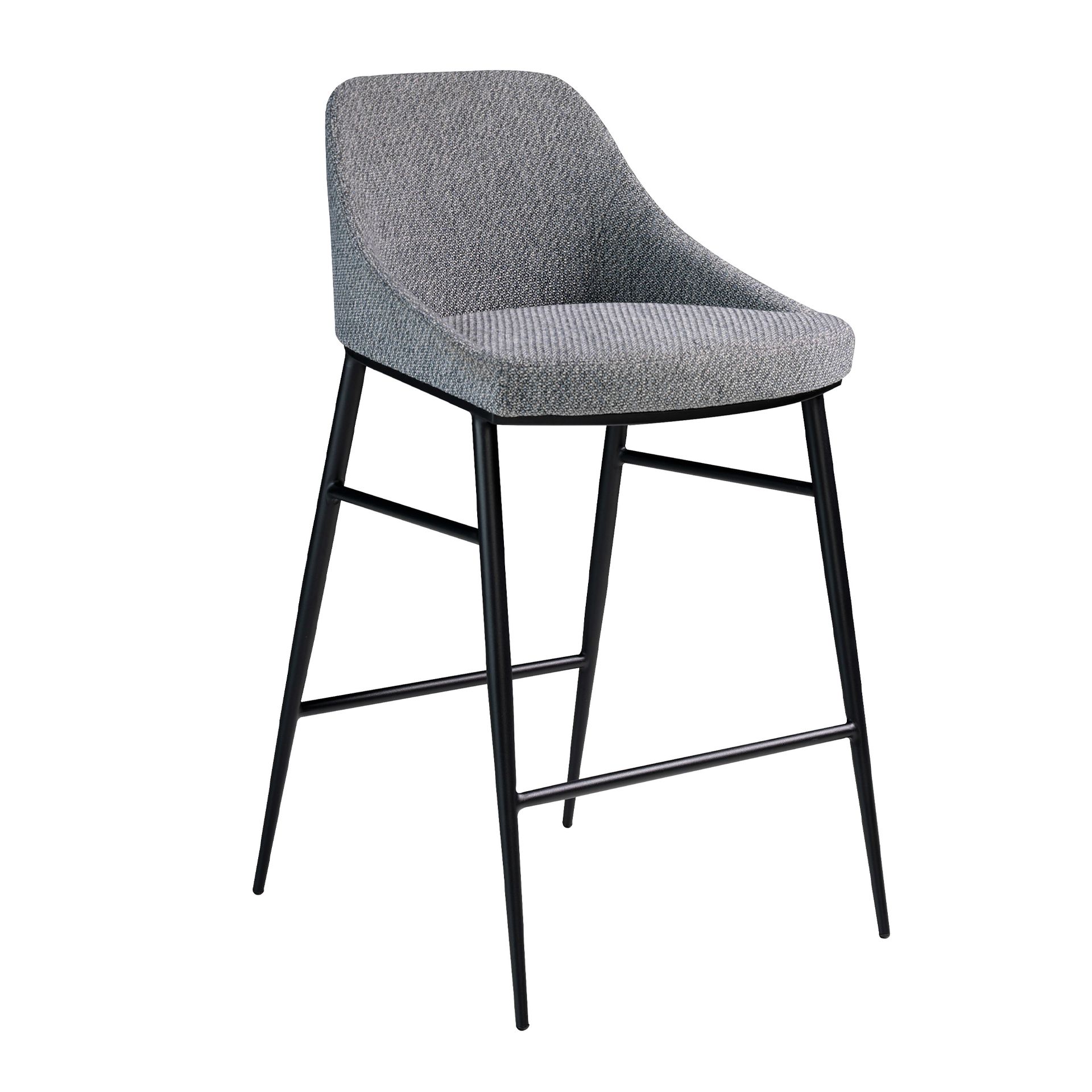 Barstuhl Textil Grau
