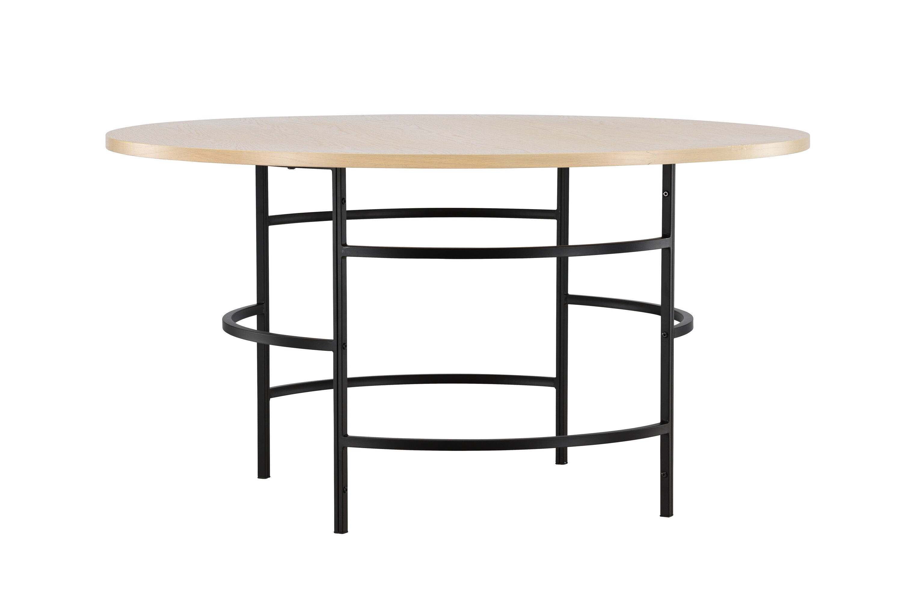Copenhagen Dining table Whitewash Black ⌀140x74cm