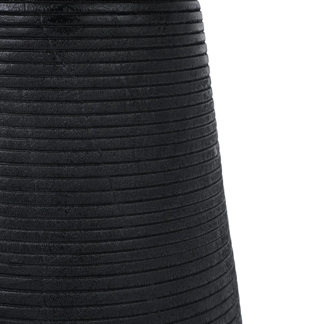 The side table End Black Natural ø40cm