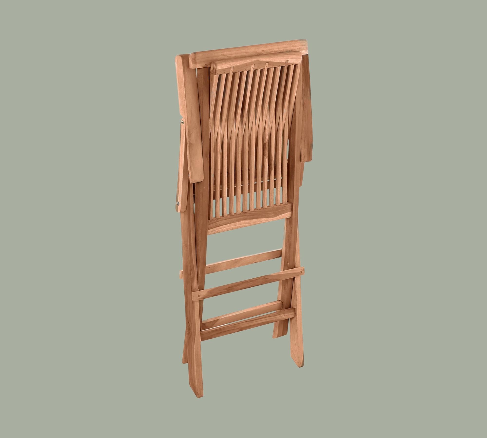 2x Klappstuhl Teakholz Hellbraun