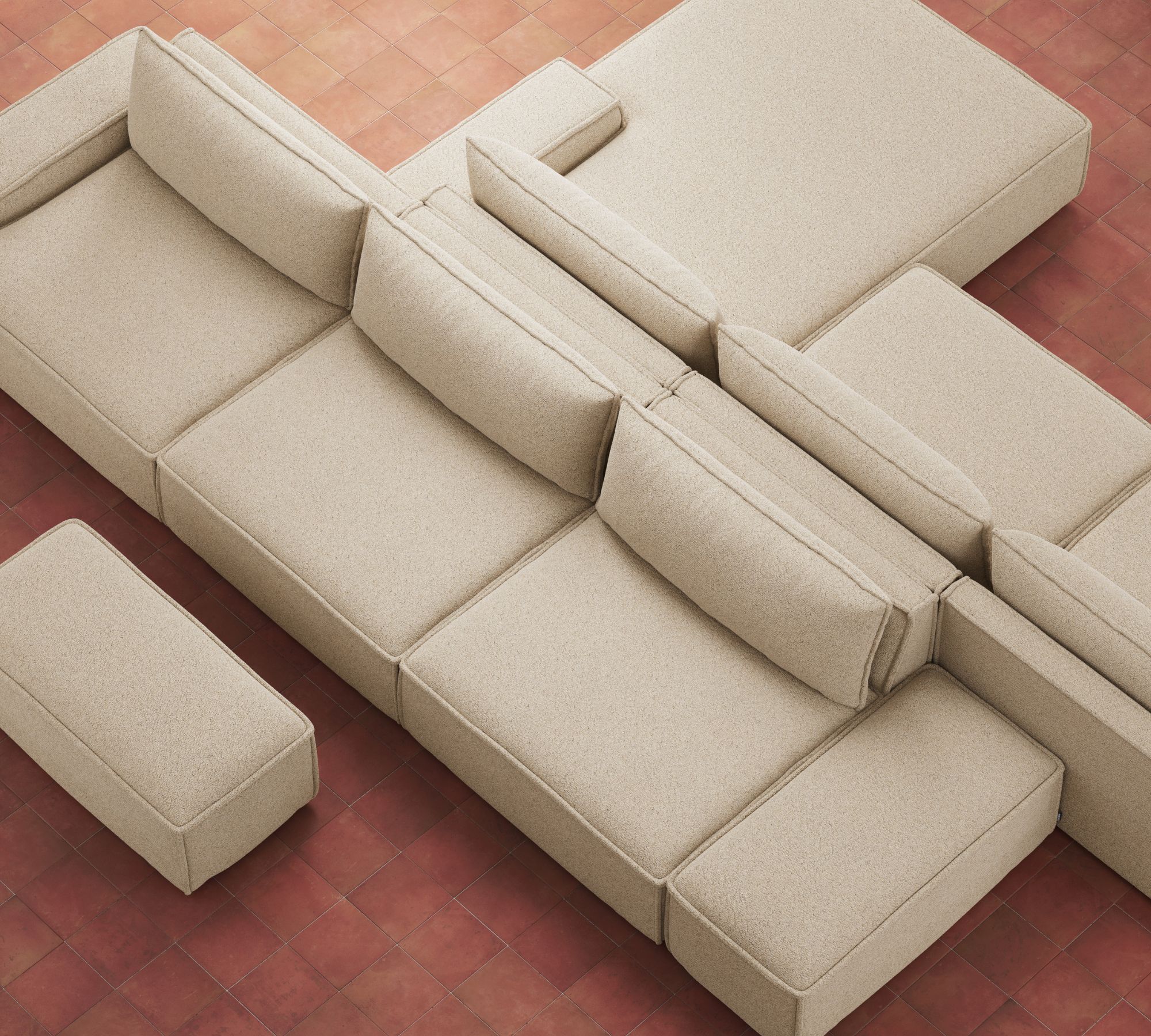 Daphne 1-Seater Module Left Agnes Brown