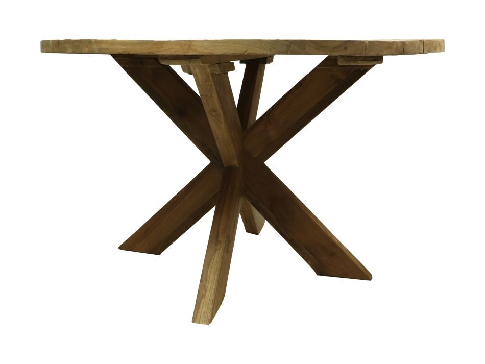 Runder Gartentisch Teakholz ø125cm