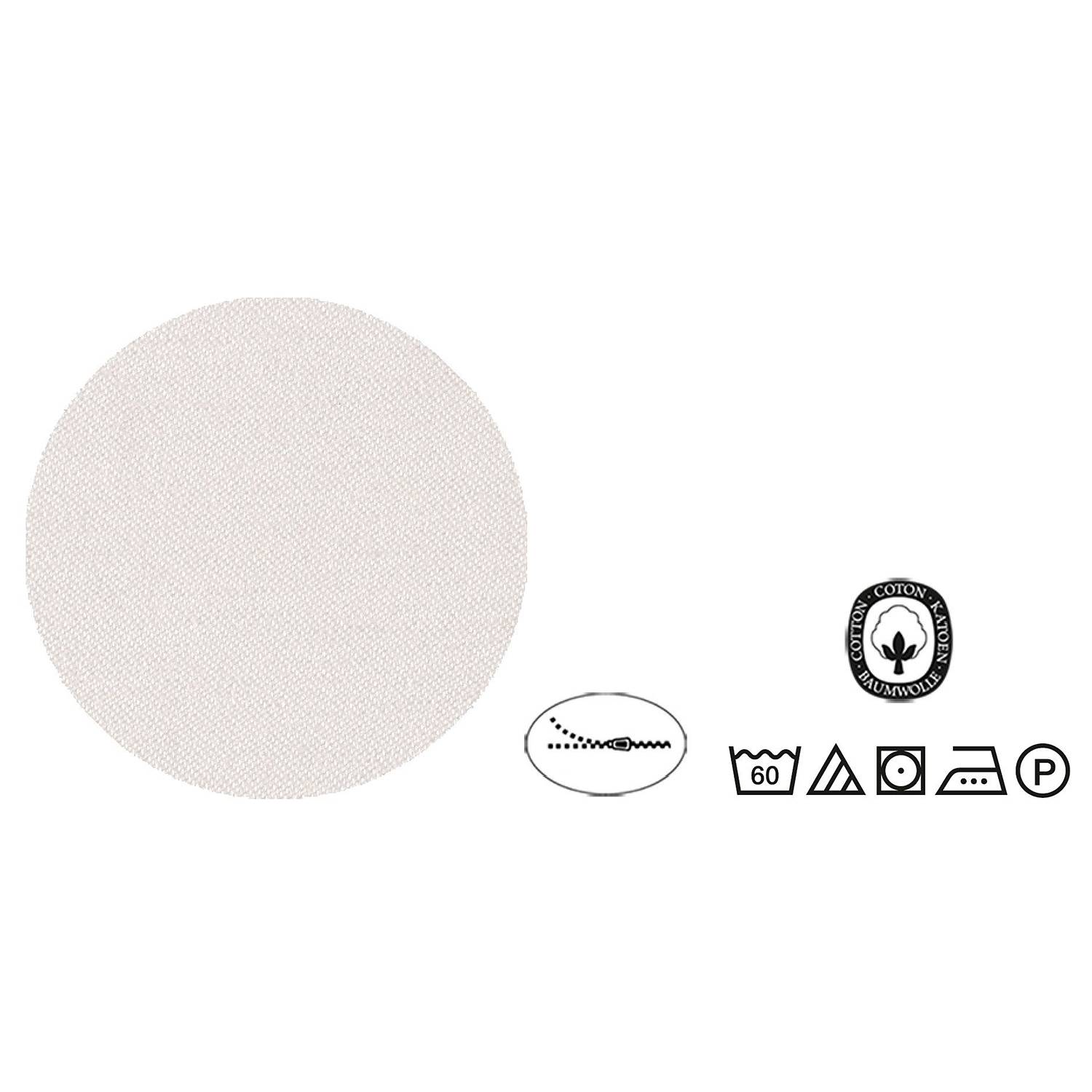 Mako-Satin Kopfkissenbezug Baumwolle Taupe 80 x 80 cm