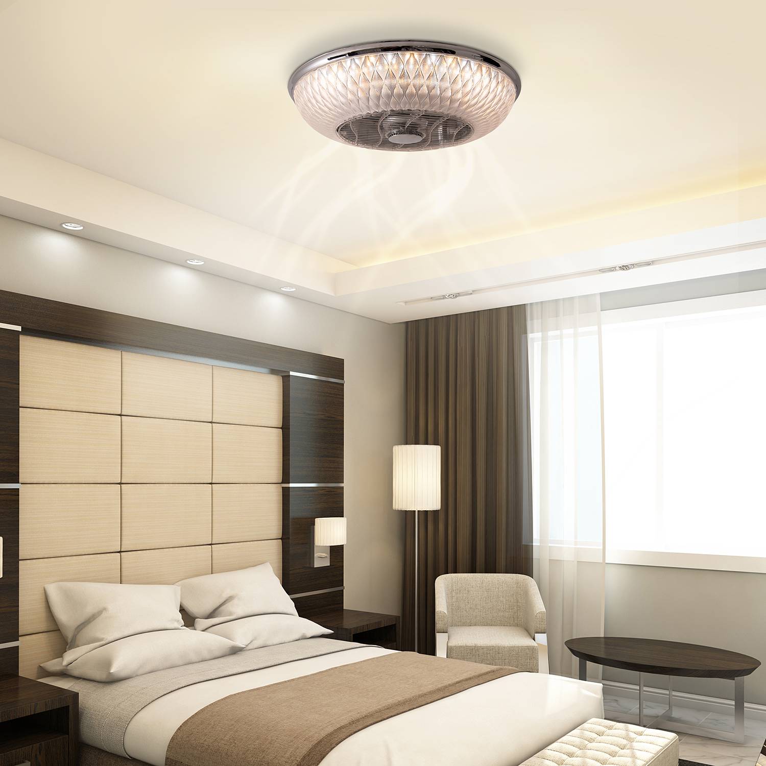 1-Light Viento LED Ceiling Light Acrylic Glass Iron 