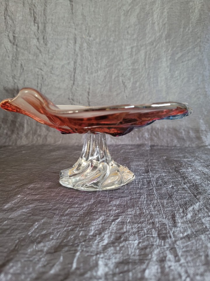 Vintage Schale Kristallglas Mehrfarbig