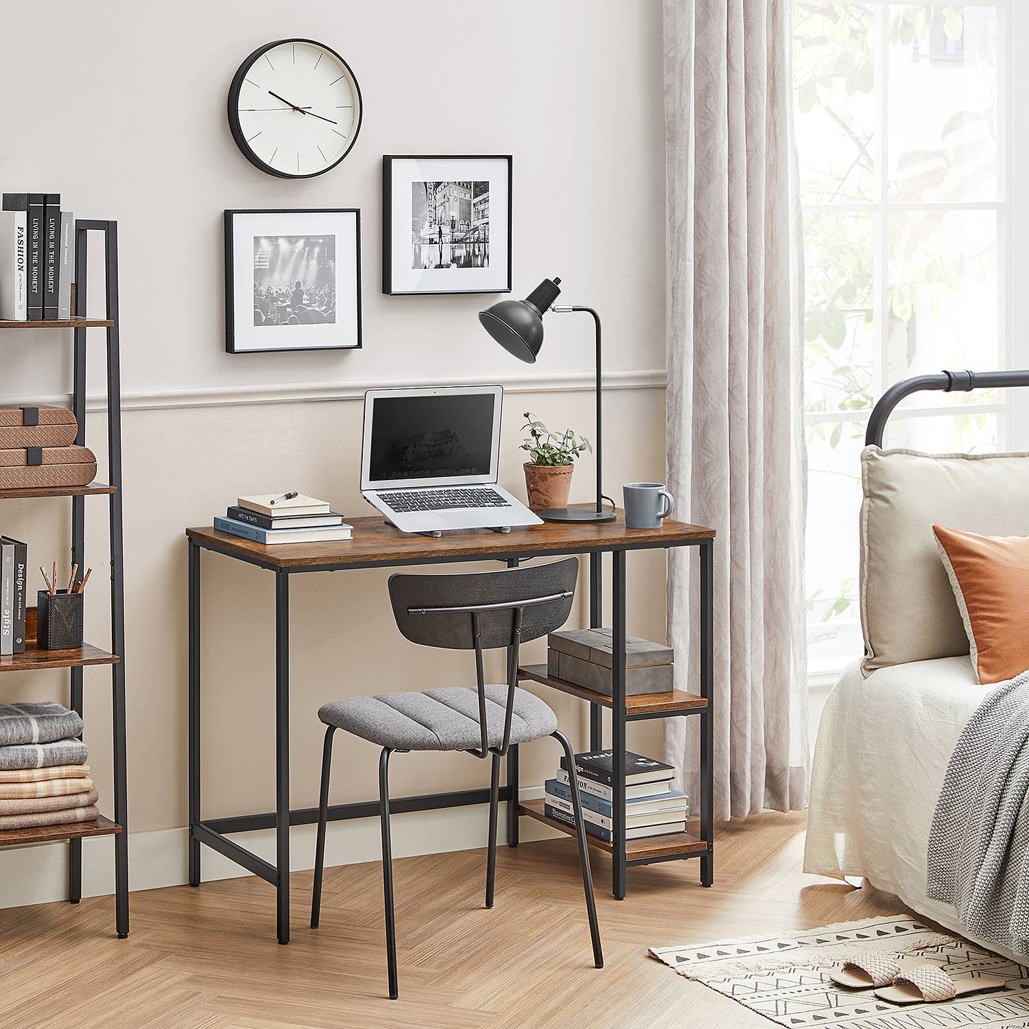 Brillac Desk Rustic Oak Decor