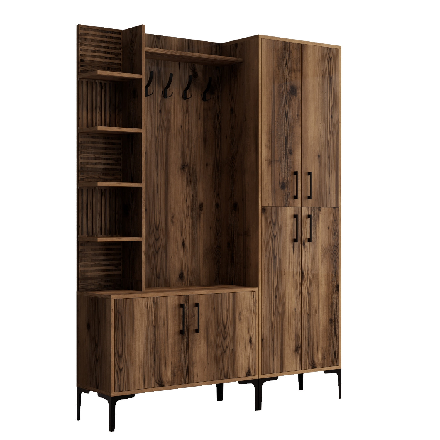 Extend Garderobe Walnussbraun 150cm x 200cm