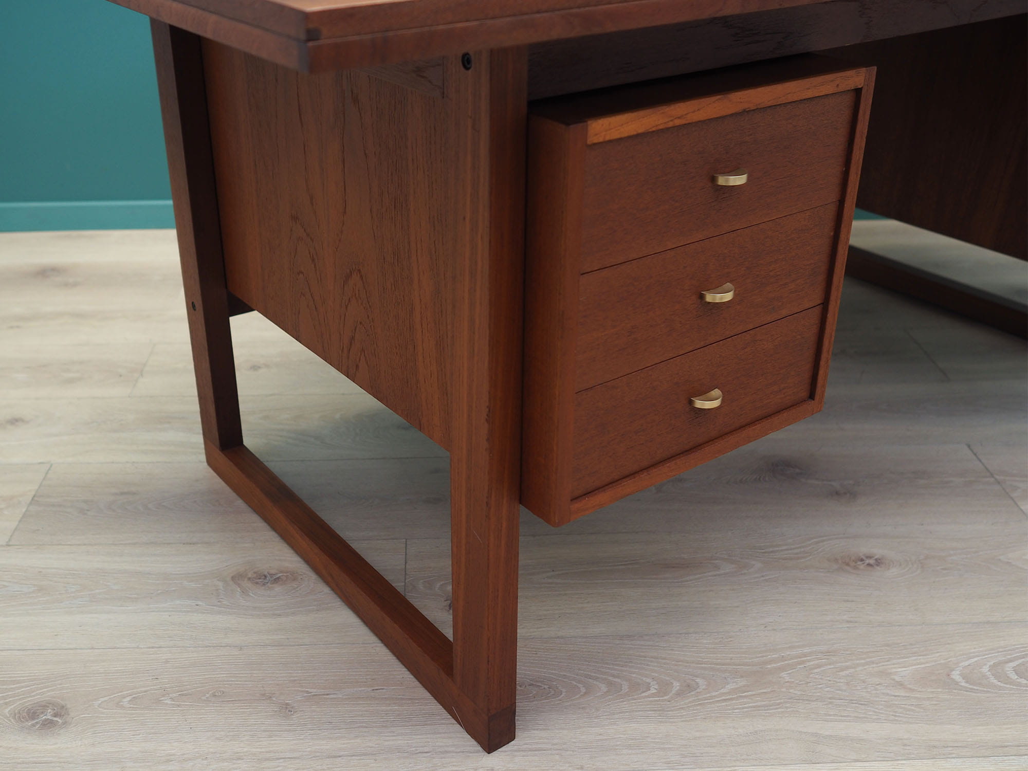Vintage desk teak brown 1970s