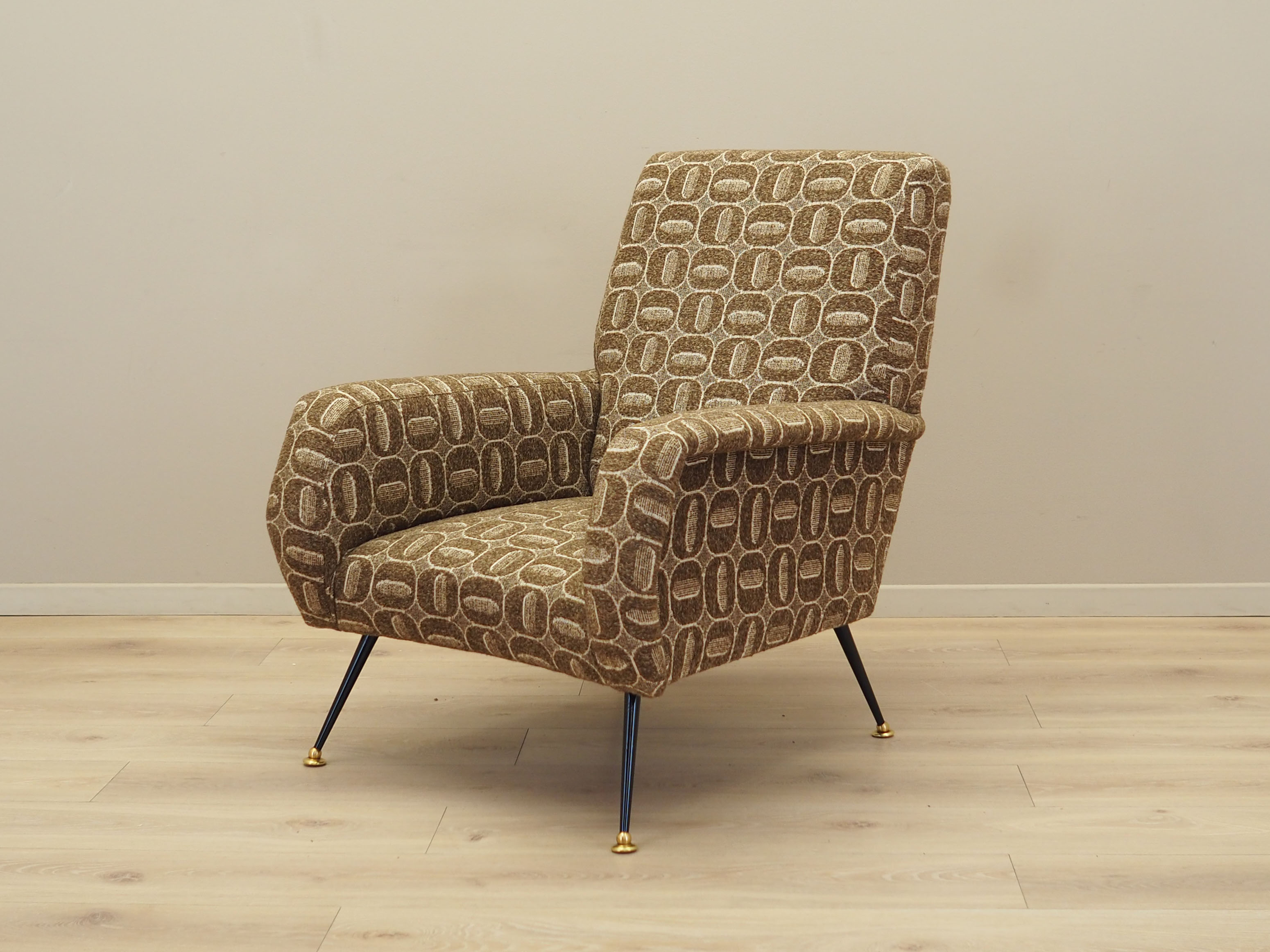 Armlehnstuhl Textil Metall 1970er Jahre