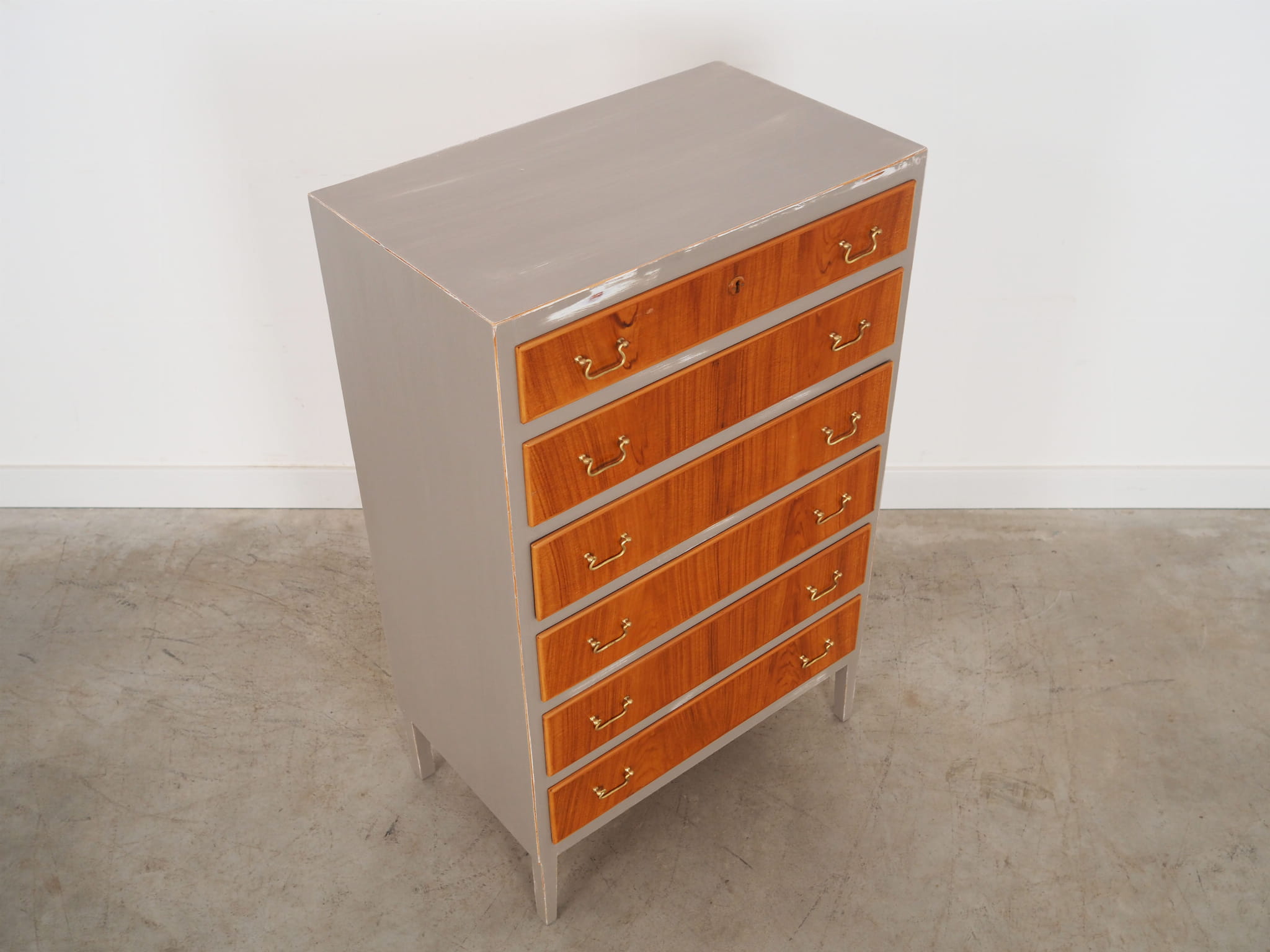Vintage chest of drawers walnut brown 1960s