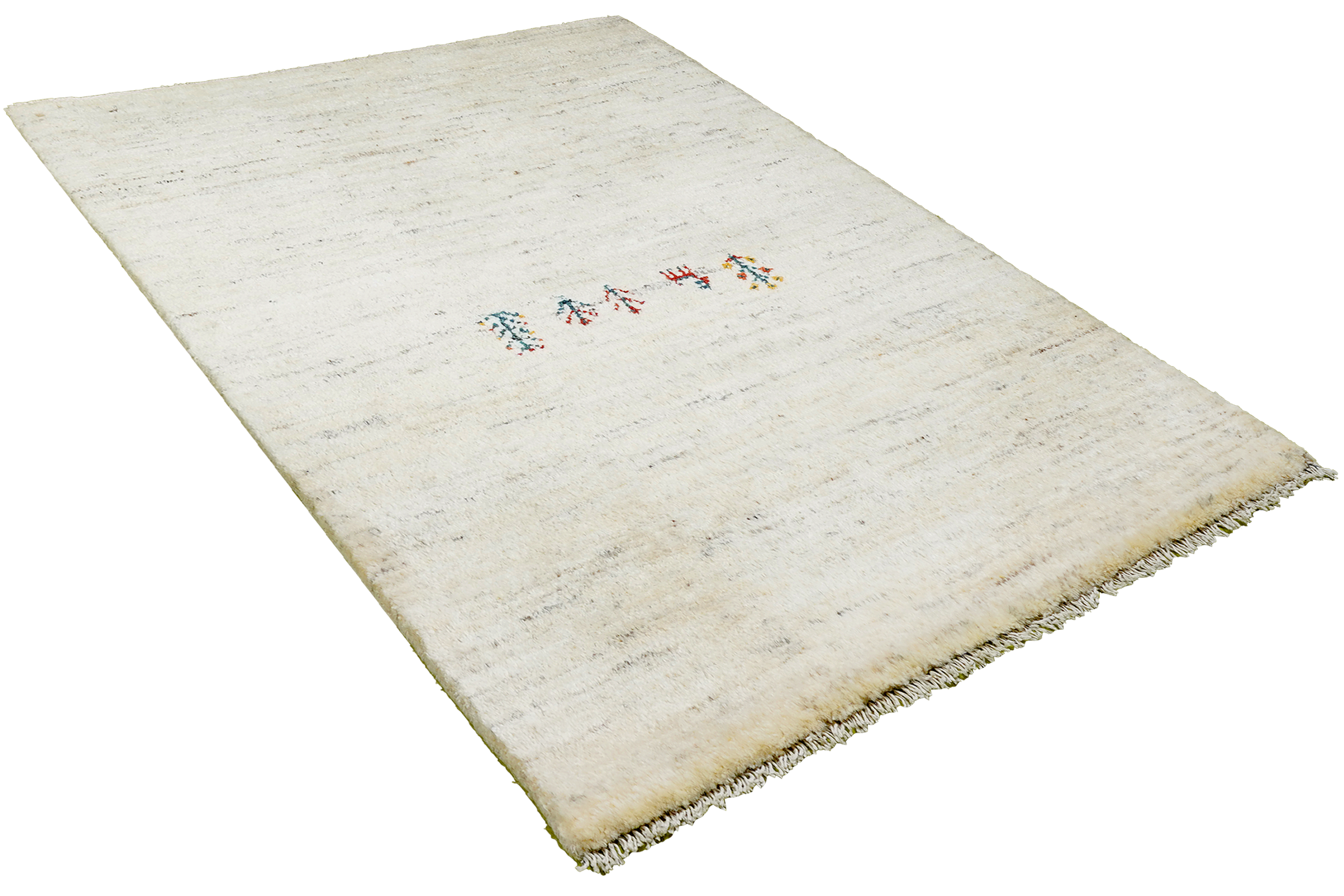 Gabbeh Teppich Wolle Creme