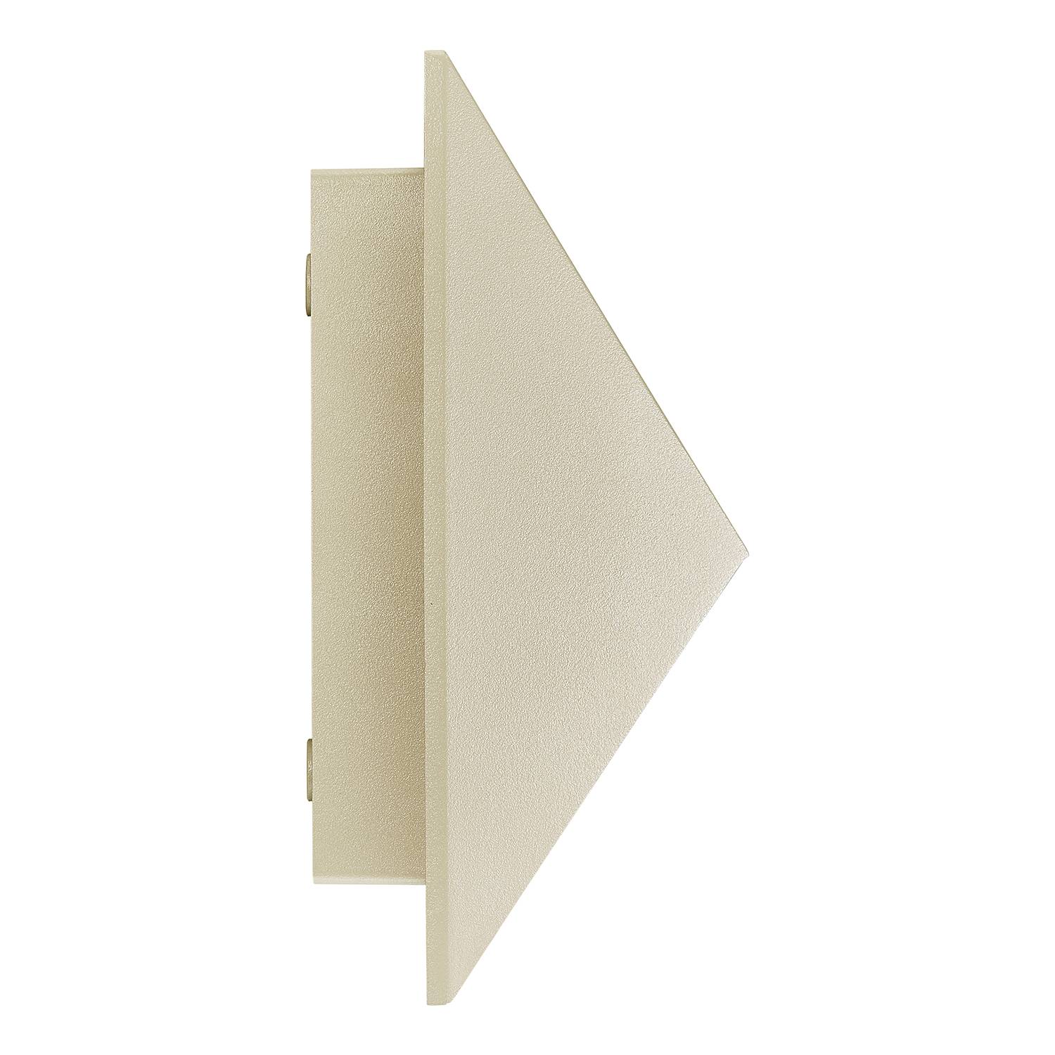 2-Flammig Wandleuchte Pontio Aluminium Beige