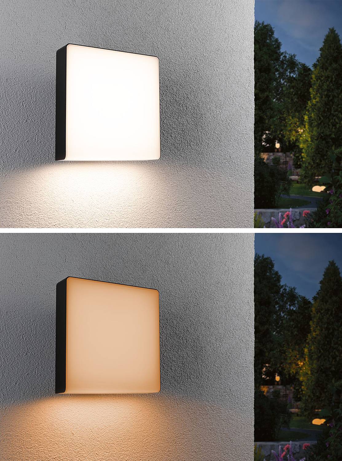 Wandleuchte Azalena mit Sensor Aluminium Anthrazit