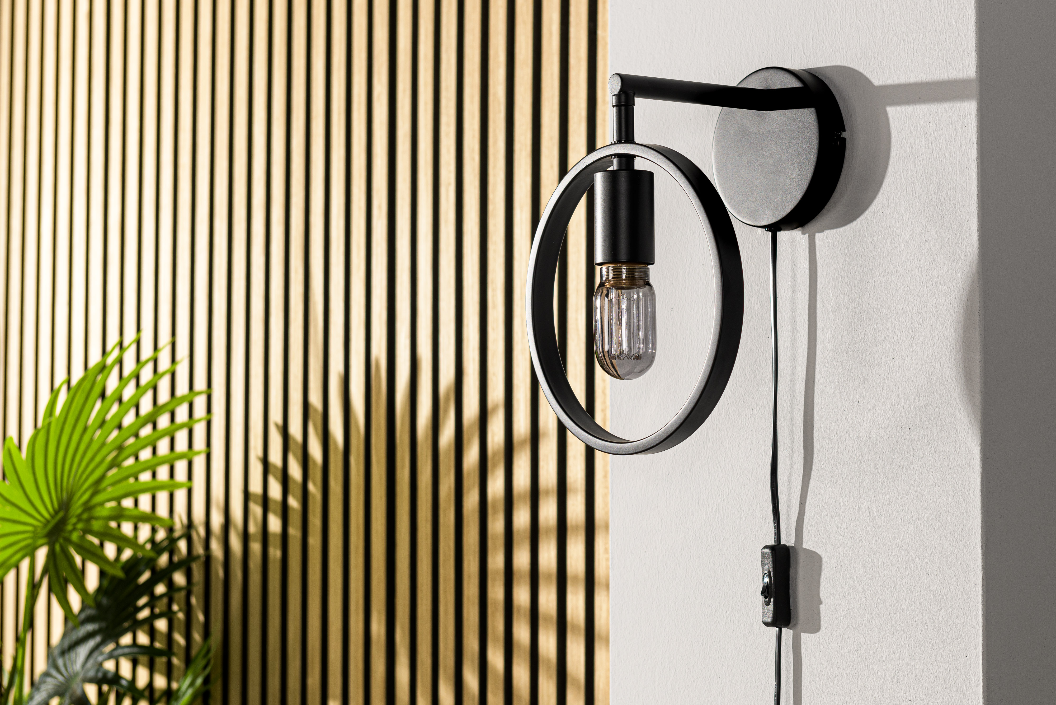 Wall lamp Metal Black