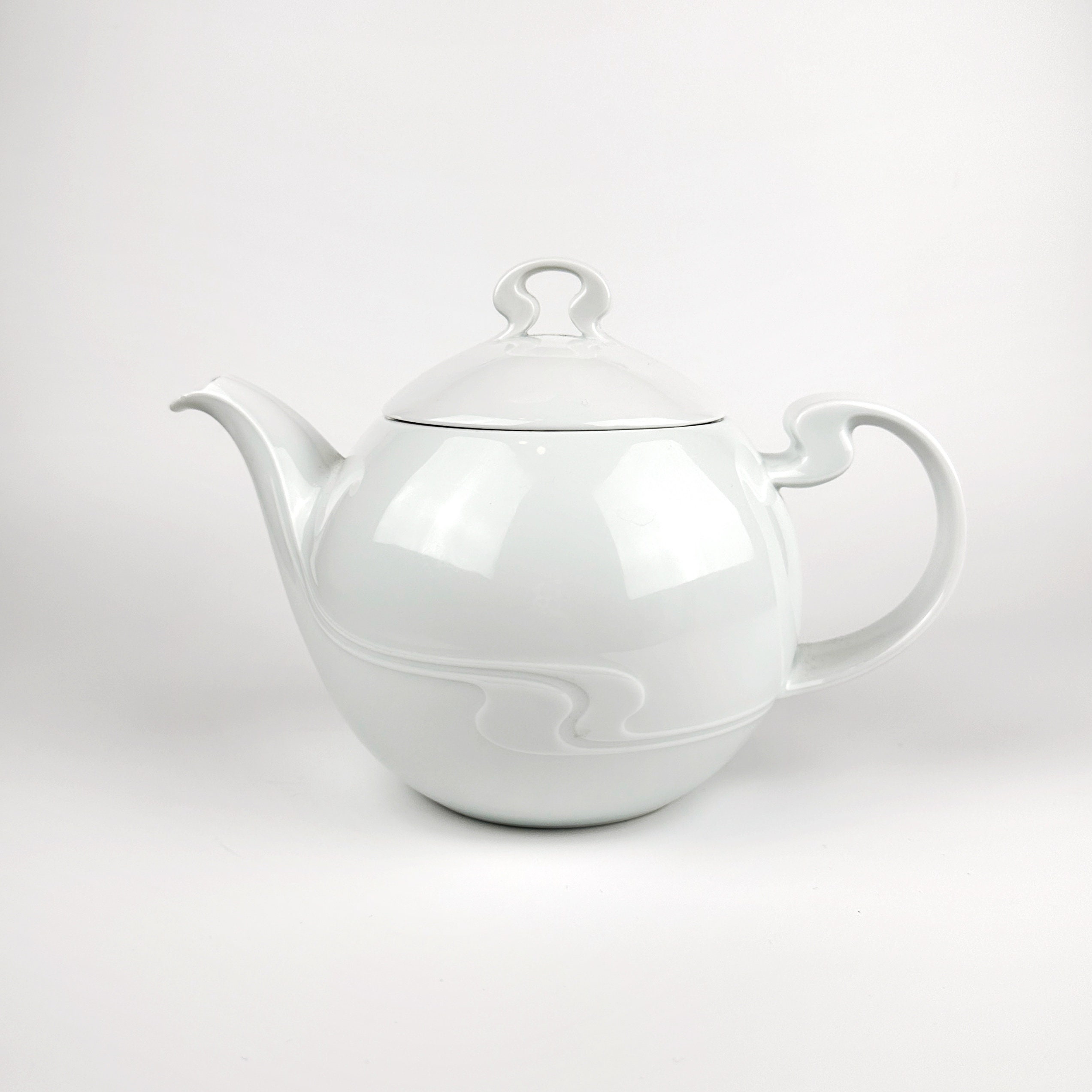 Asymmetry Teapot Porcelain 1980s