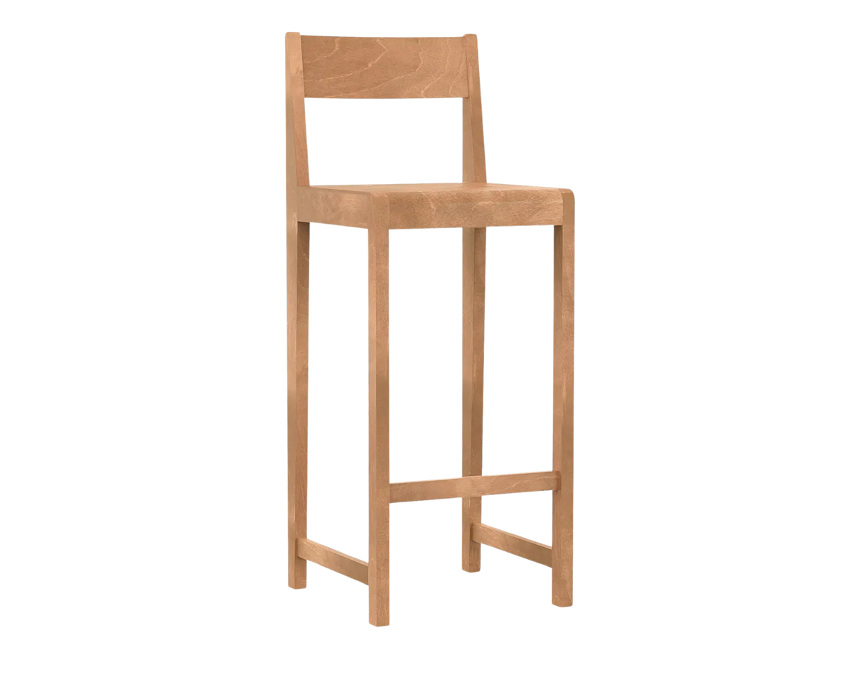 Model 01 Bar Stool Birch Wood Brown