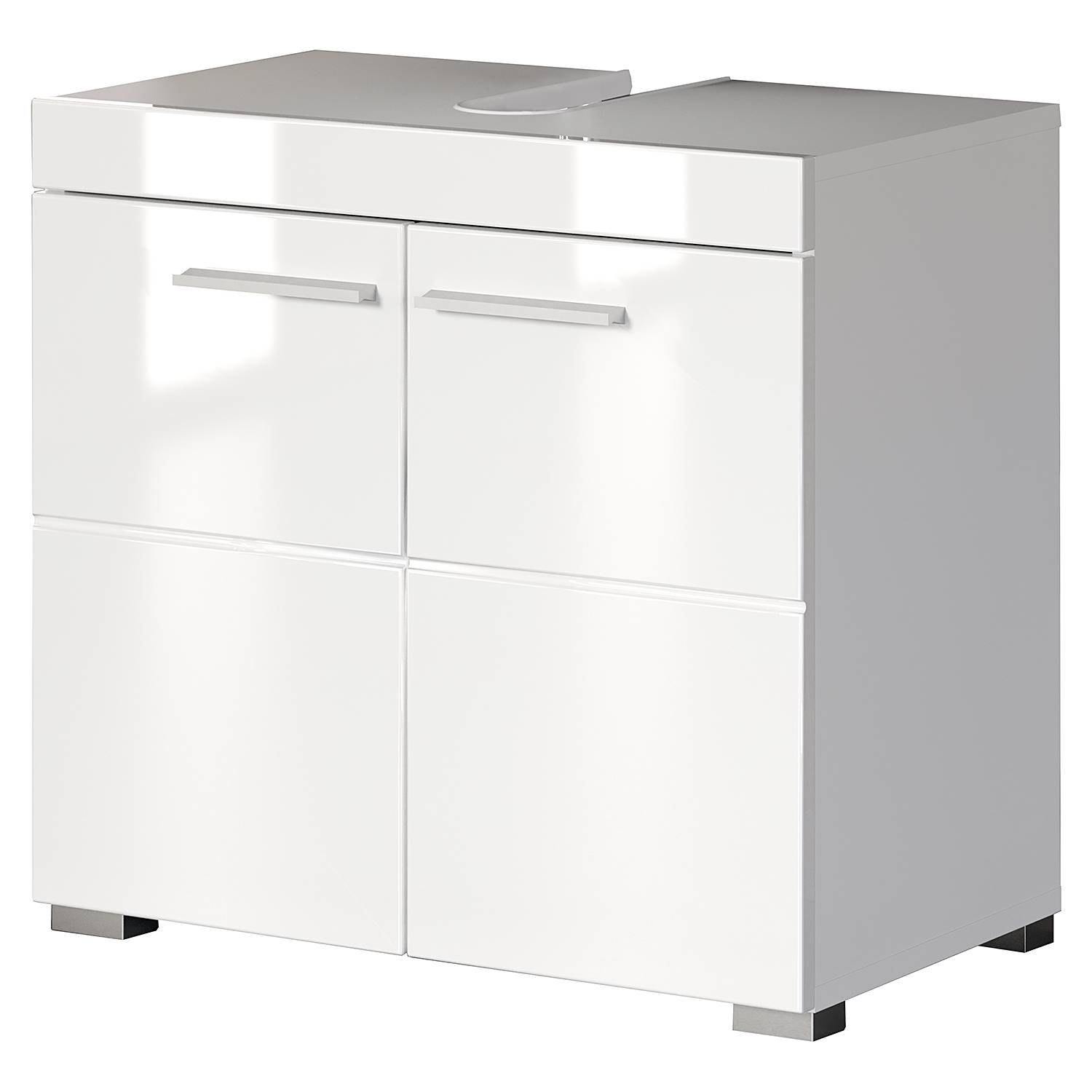 Amanda Waschbeckenunterschrank Hochglanz Weiß