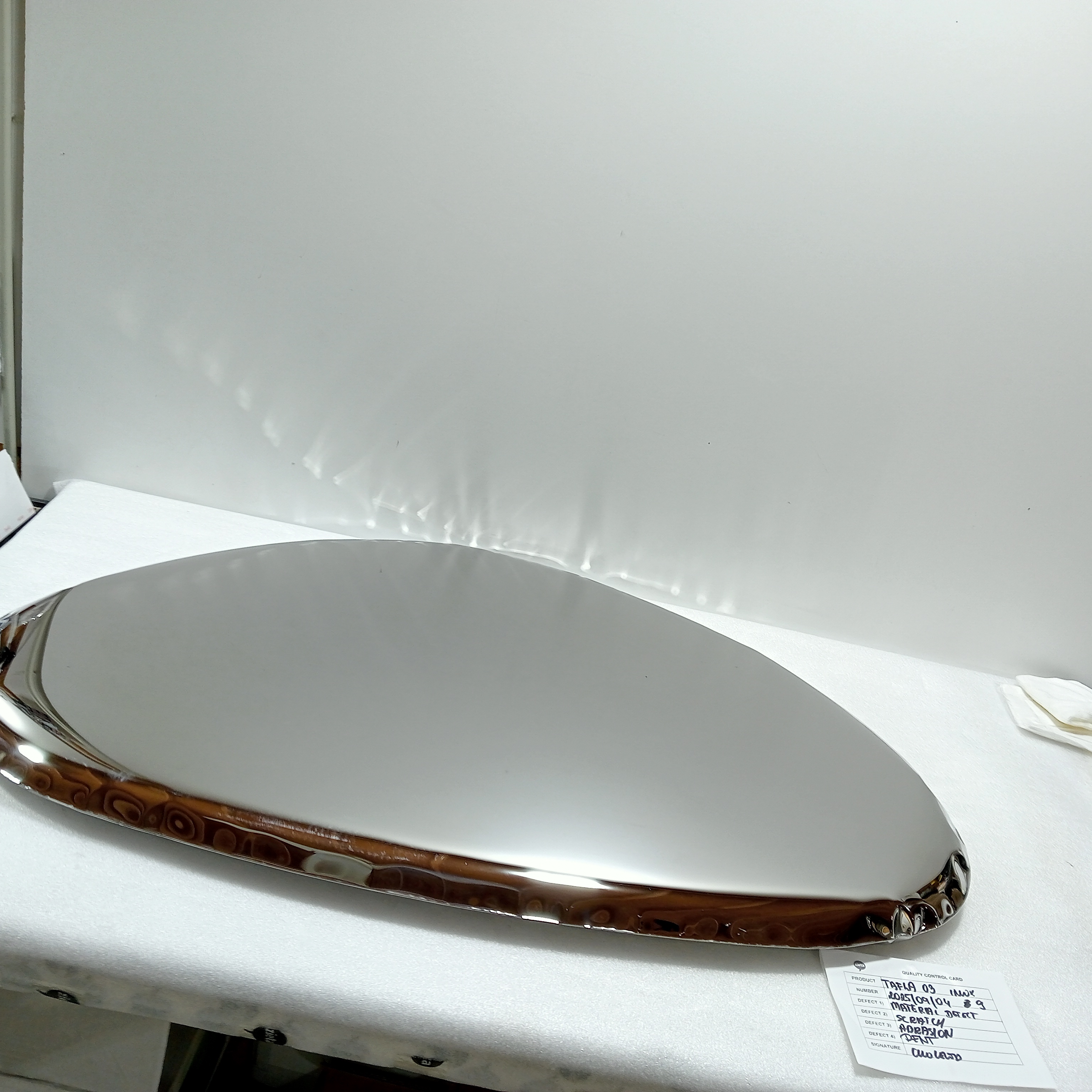 Table Mirror O3 Stainless Steel Polished Silver