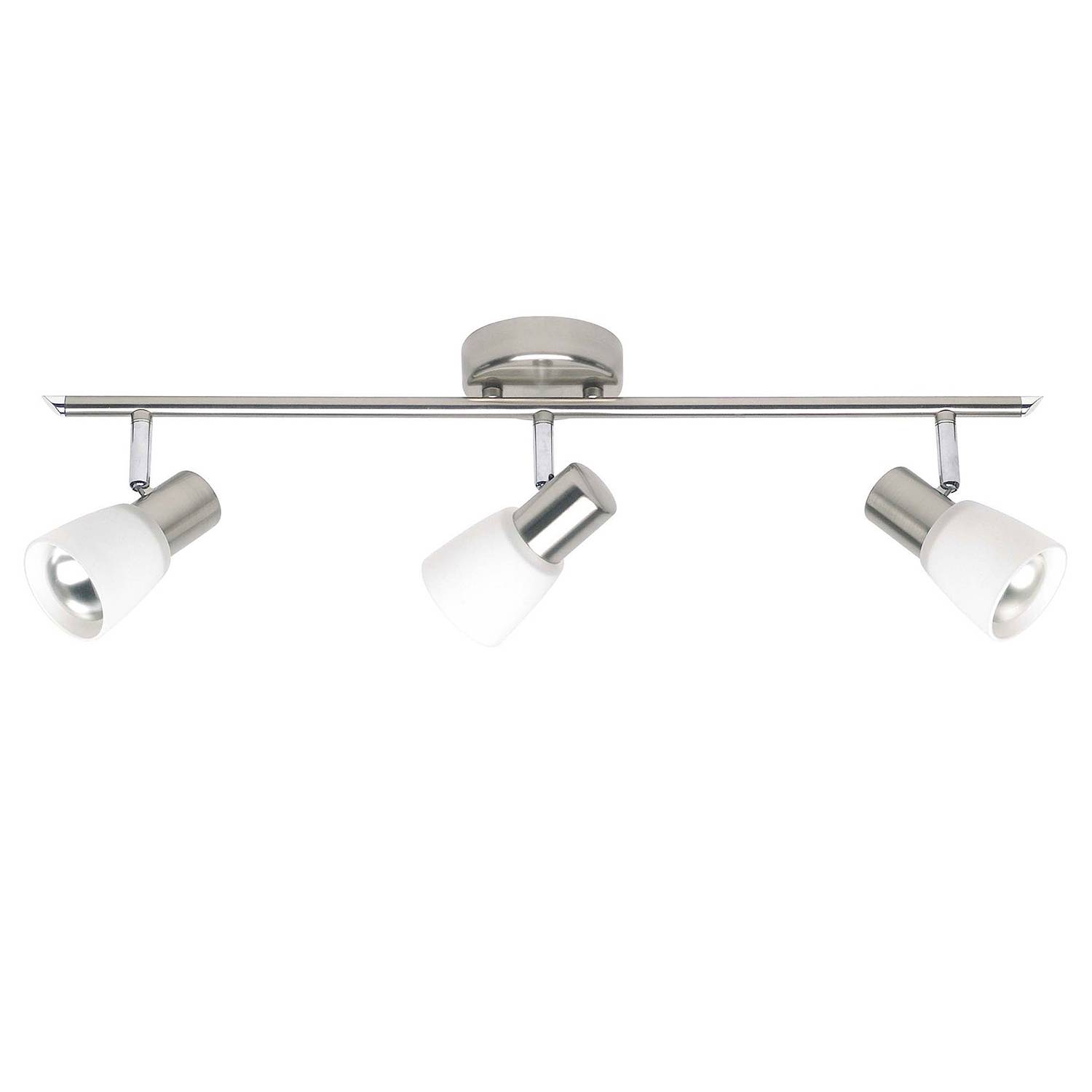 Deckenleuchte Luca Milchglas Eisen Silber