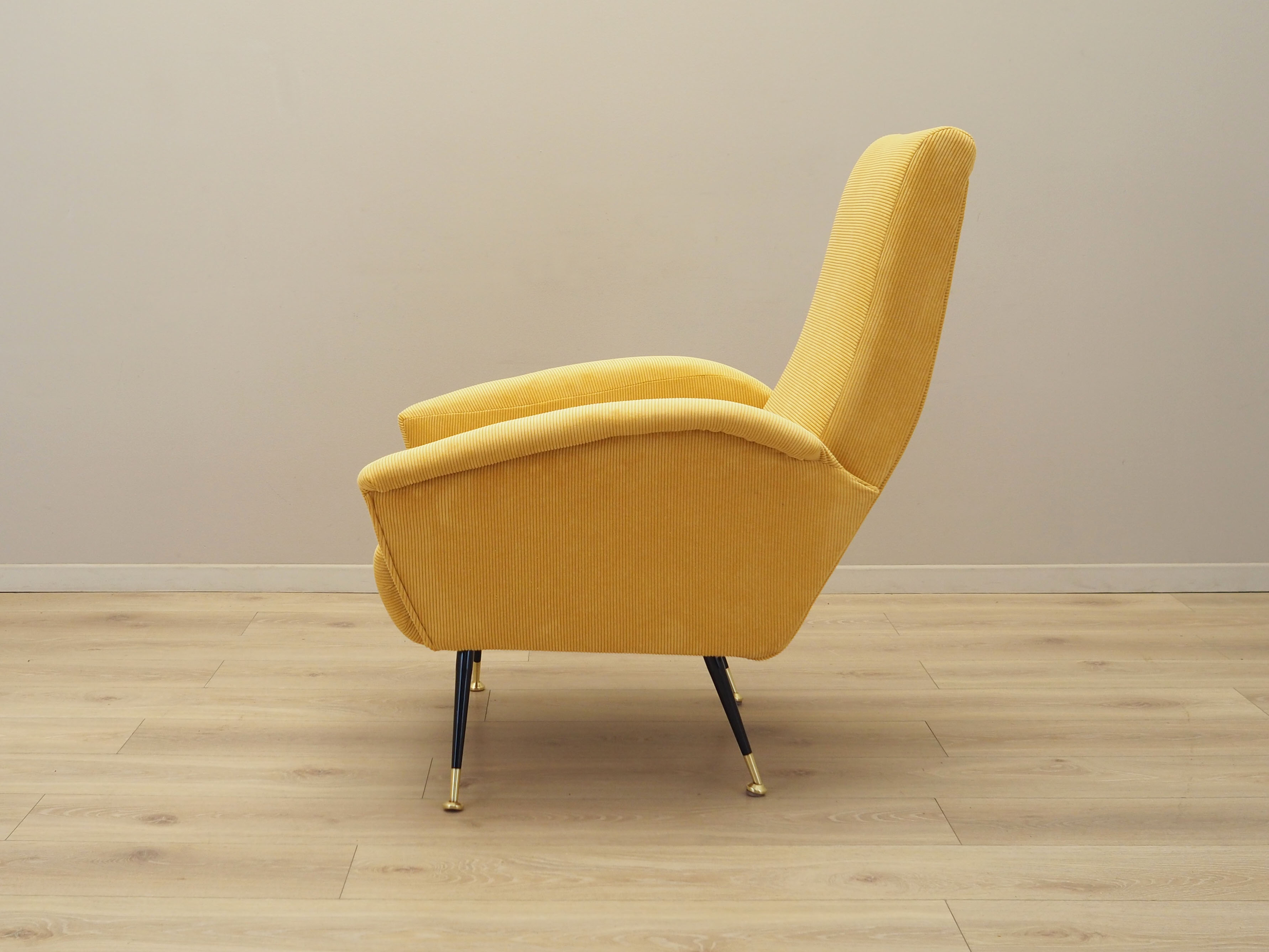 Yellow armchair, Italian design, 70s, Production: Italy