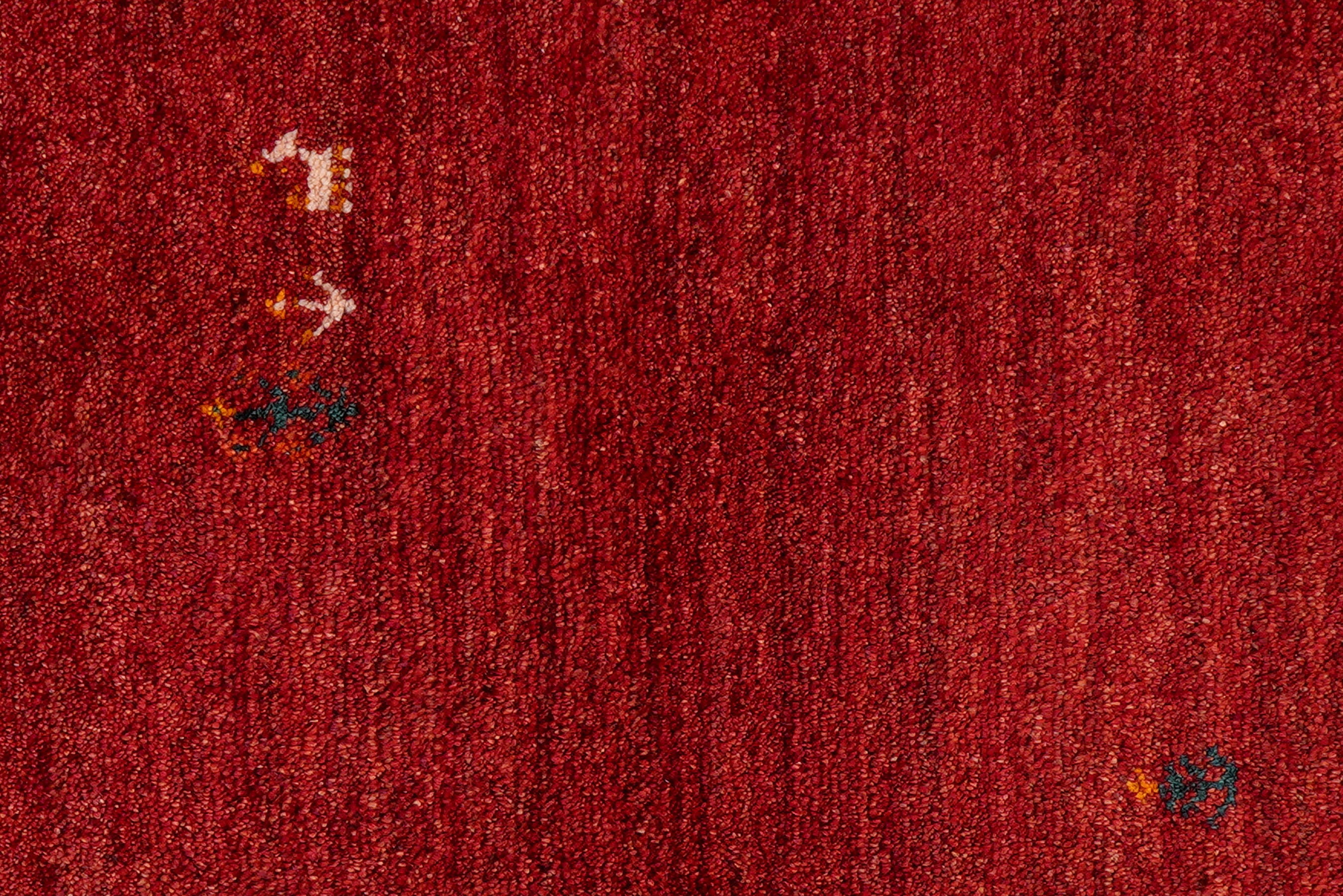 Rizbaf Gabbeh-Teppich Wolle Rot