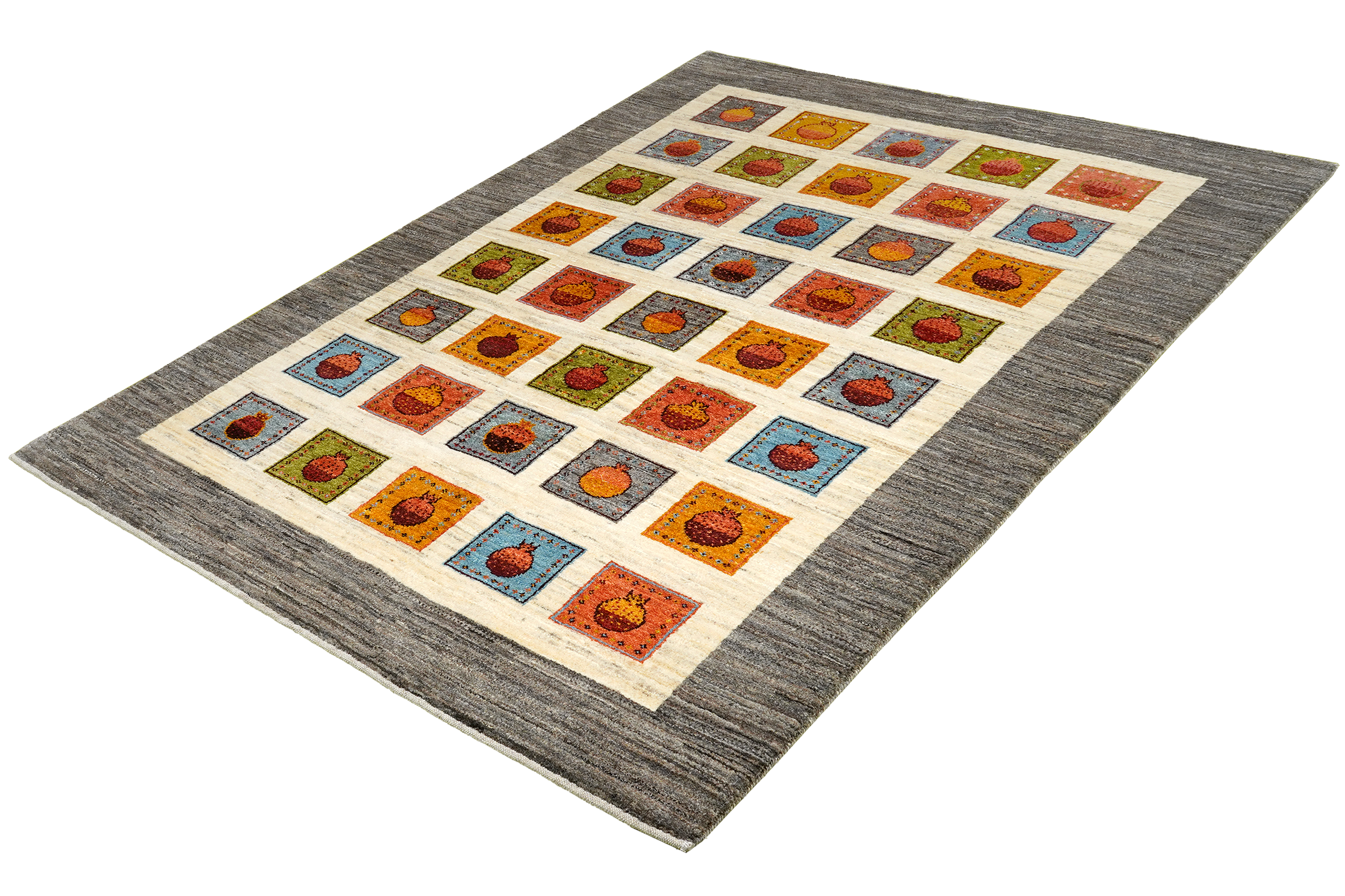 Tappeto Gabbeh Rizbaf lana beige