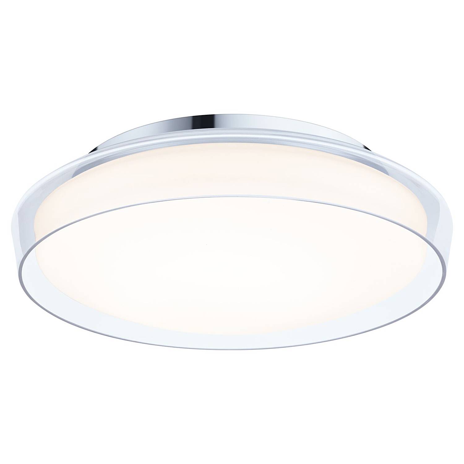 Ceiling lamp Luena Chrome Clear glass Silver White