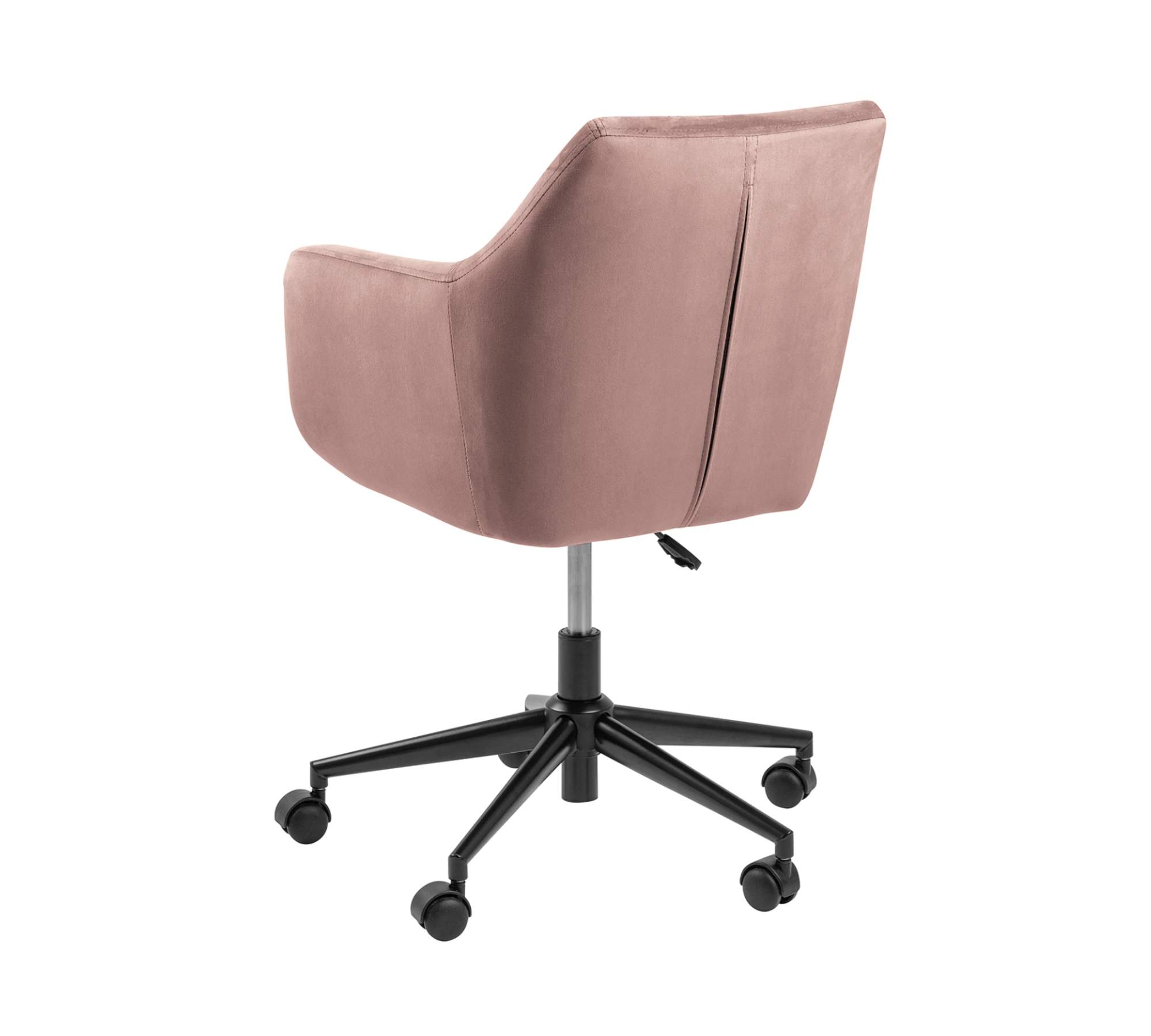 Bürodrehstuhl Samt Metall Altrosa