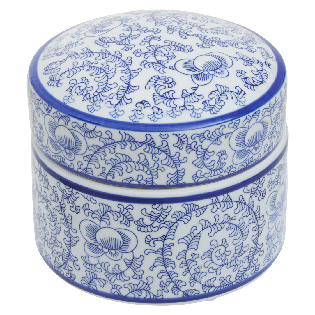 Calix Large Jewelry Box Blue White