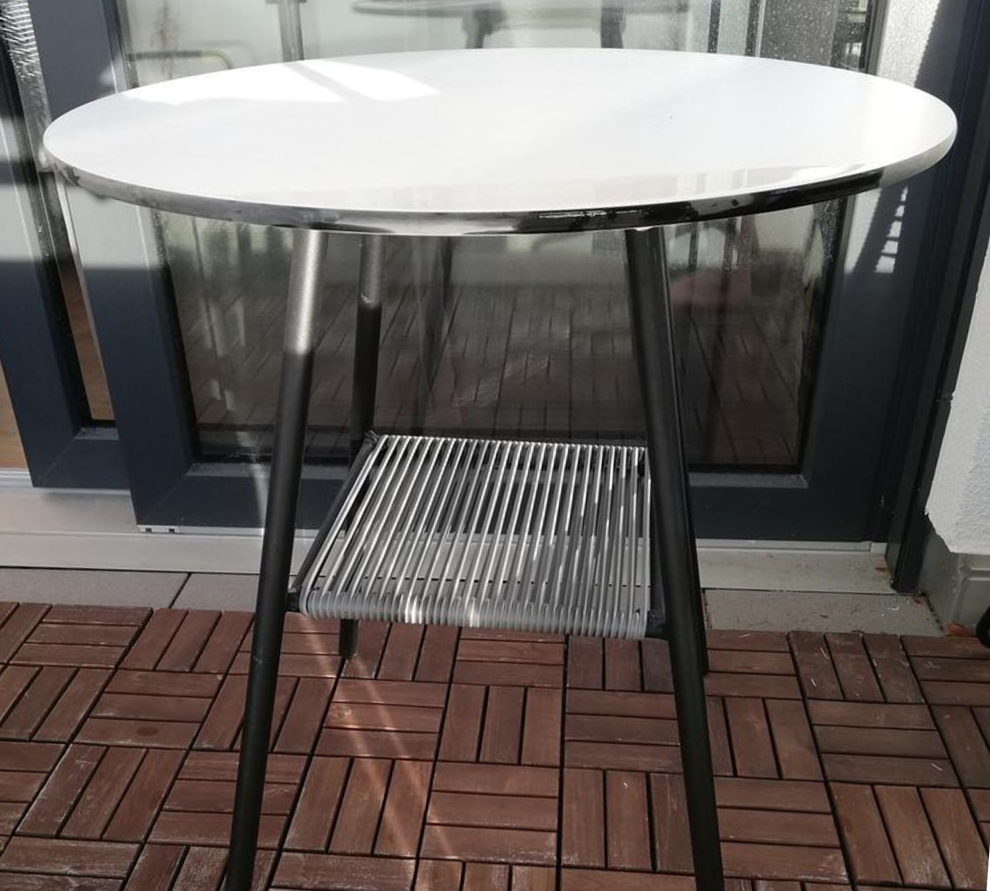 In-/Outdoor Sitzgruppe Elba Aluminium Rattan Grau