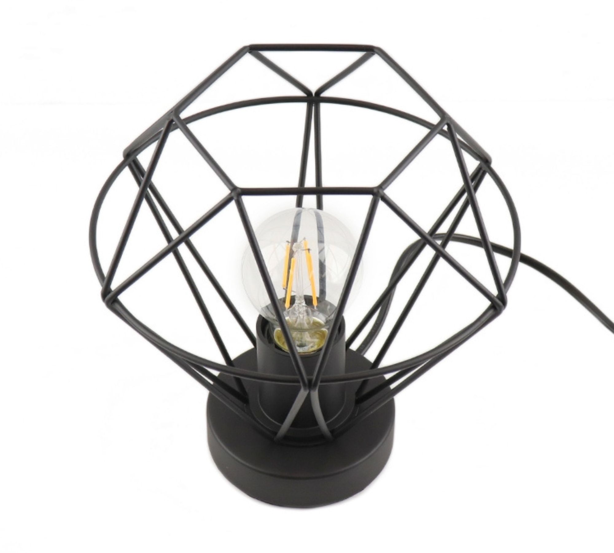Tischlampe Geometrie Metall Schwarz