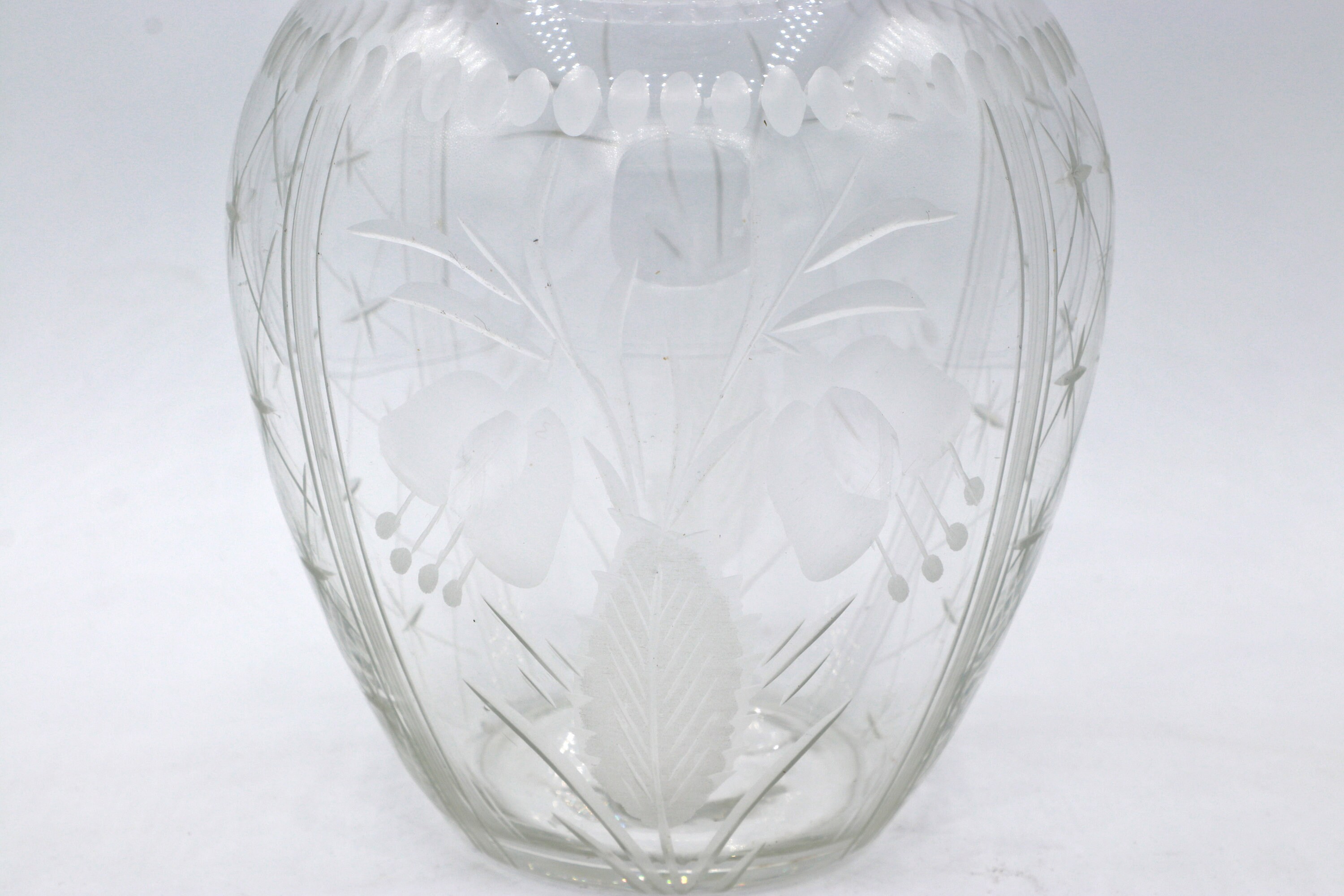 Vintage Art Deco Blumenvase Kristall 1920er Jahre