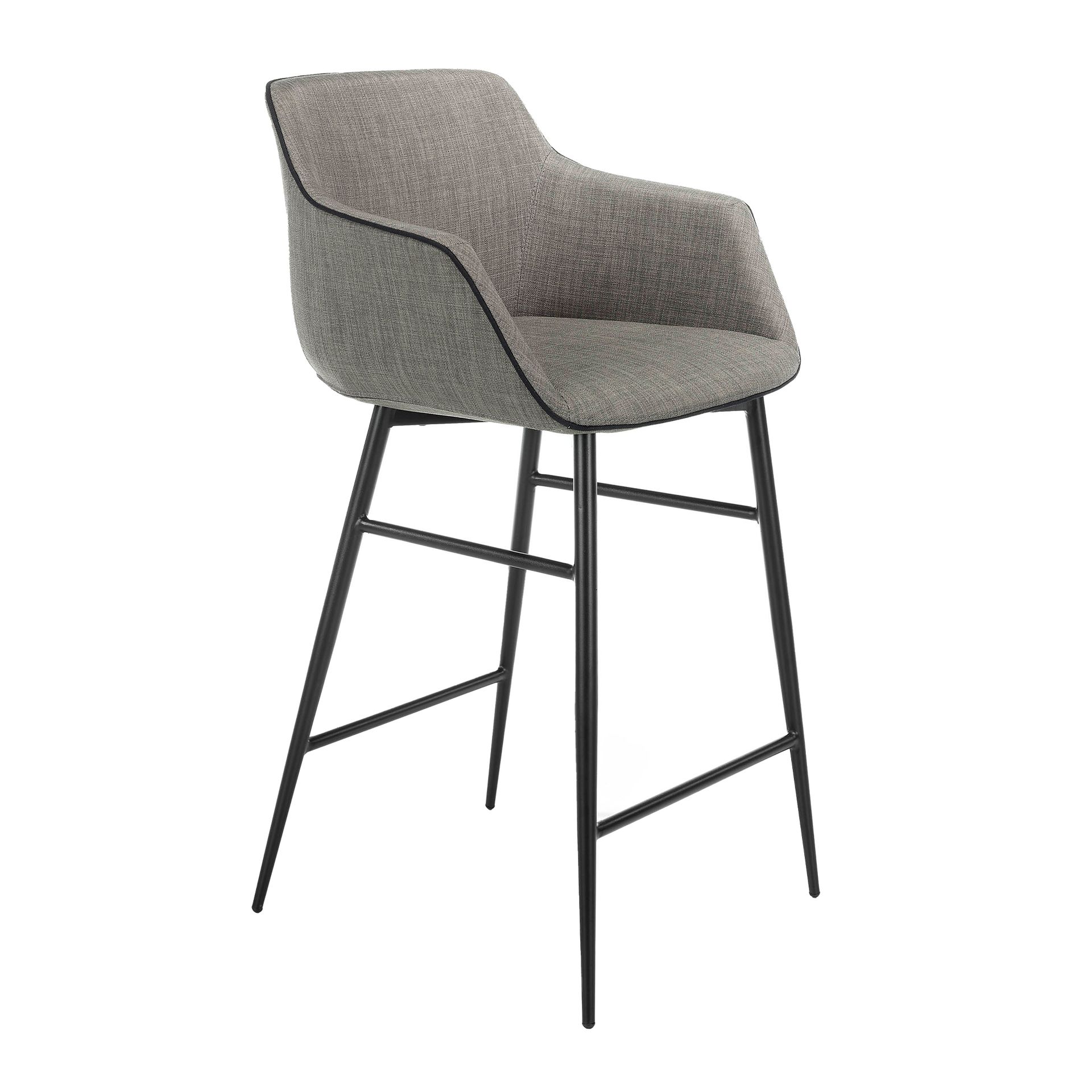 Barstuhl Textil Grau