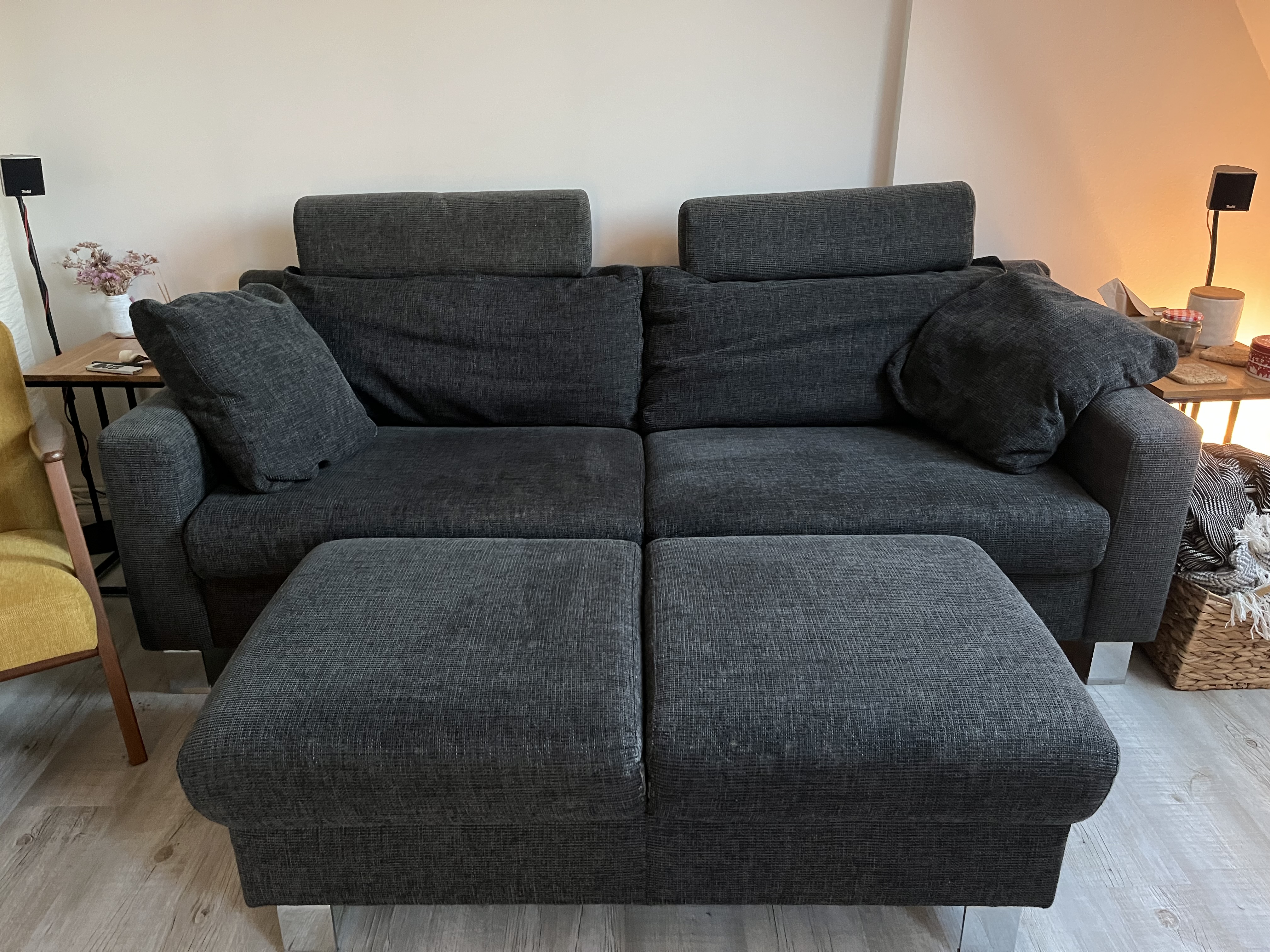 Sofa 2-Sitzer Dunkelgrau