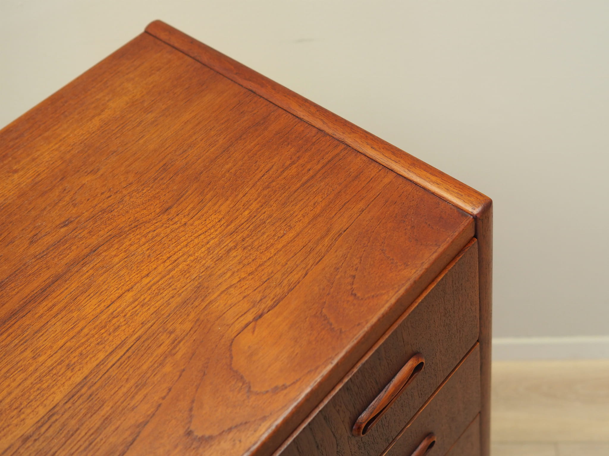Vintage chest of drawers Teak wood Brown 1970s