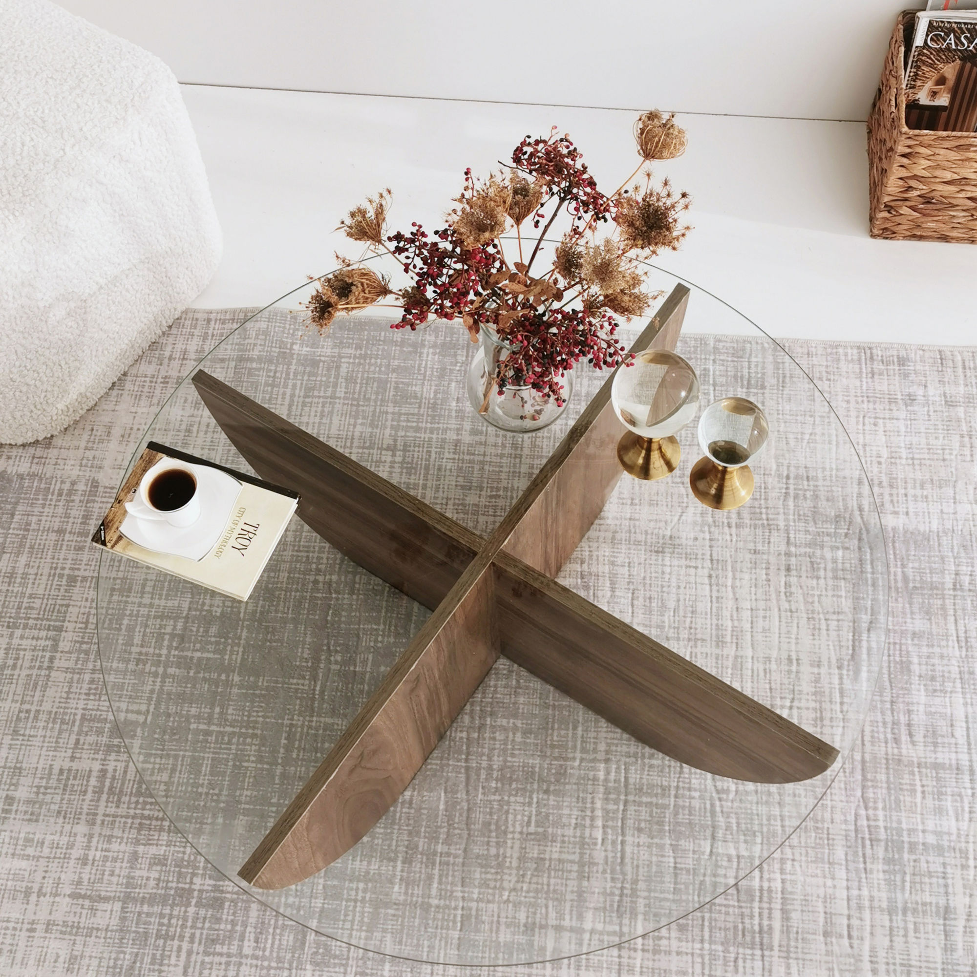 Lily Couchtisch Walnussbraun Optik