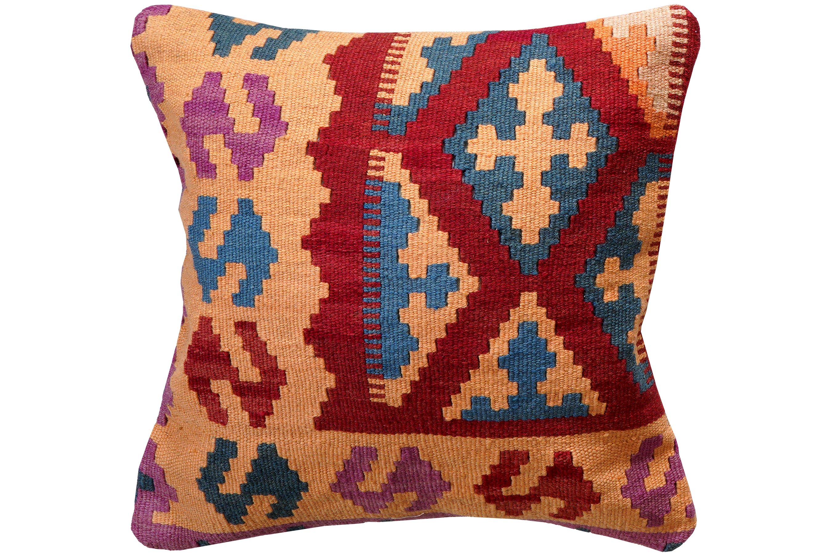 Kilim Kissenbezug Baumwolle Mehrfarbig